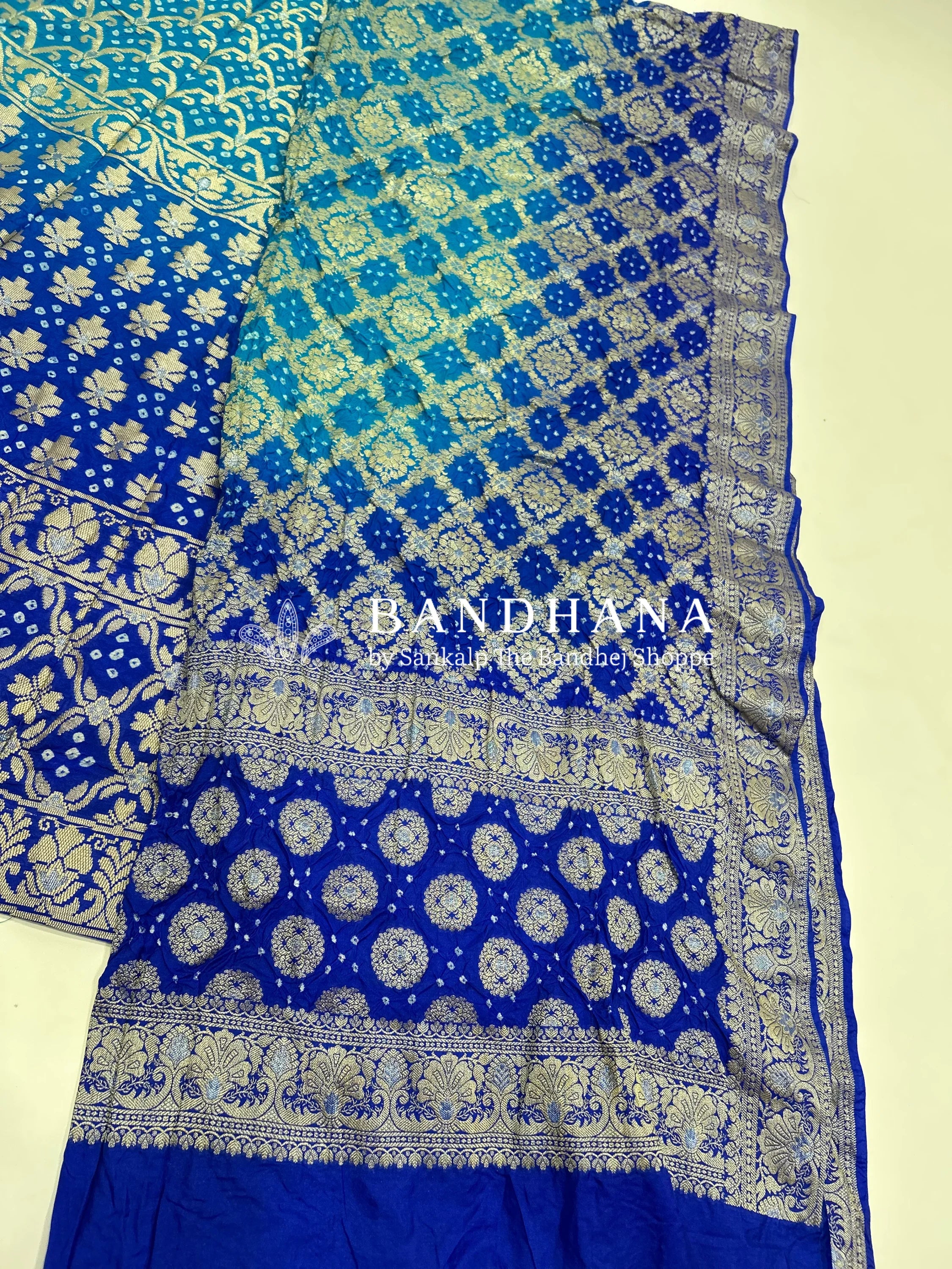 Firozy-Blue Art Dupion Silk Chaniya Choli Material blue / Art Silk Lehengas