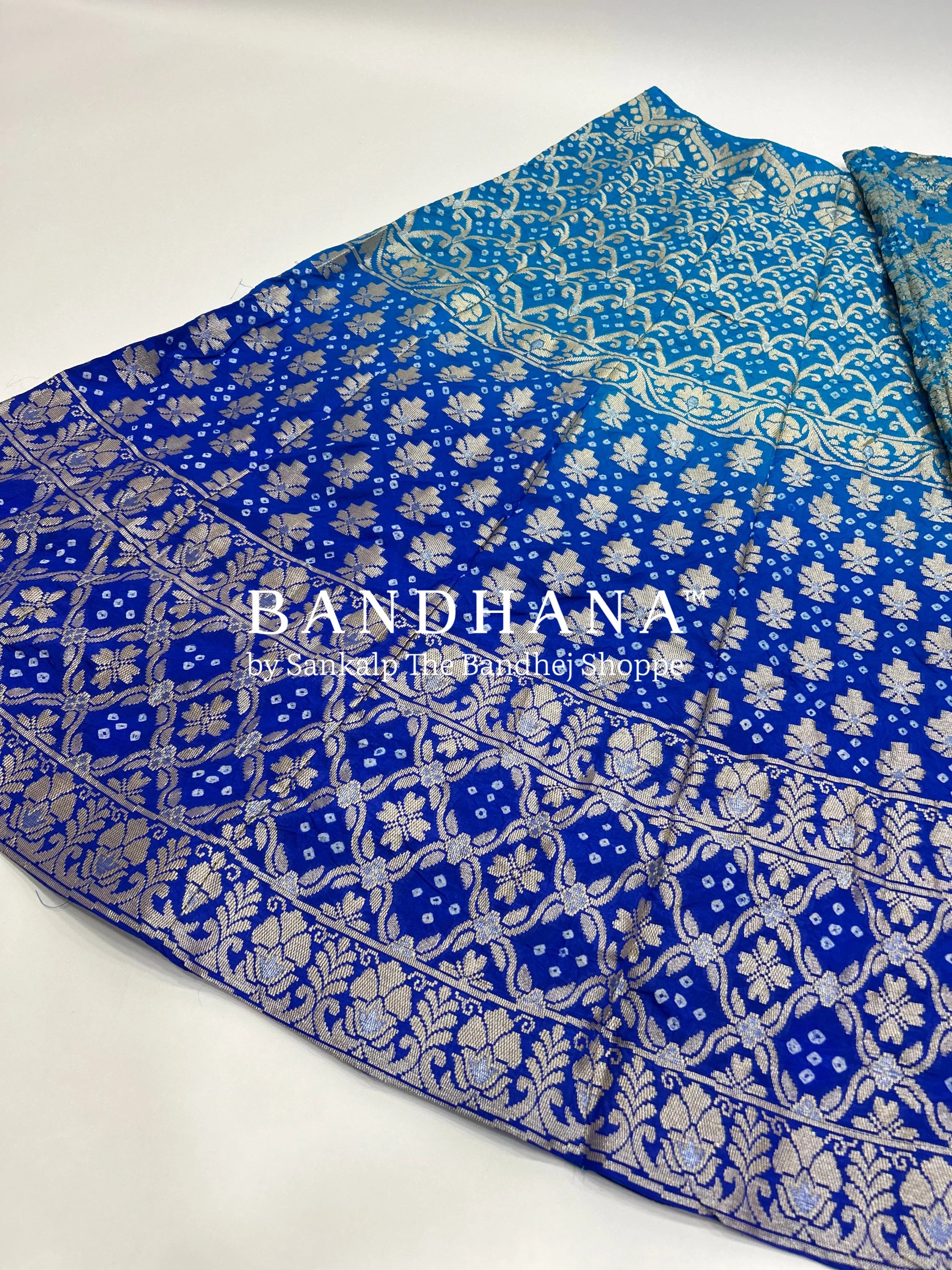 Firozy-Blue Art Dupion Silk Chaniya Choli Material blue / Art Silk Lehengas