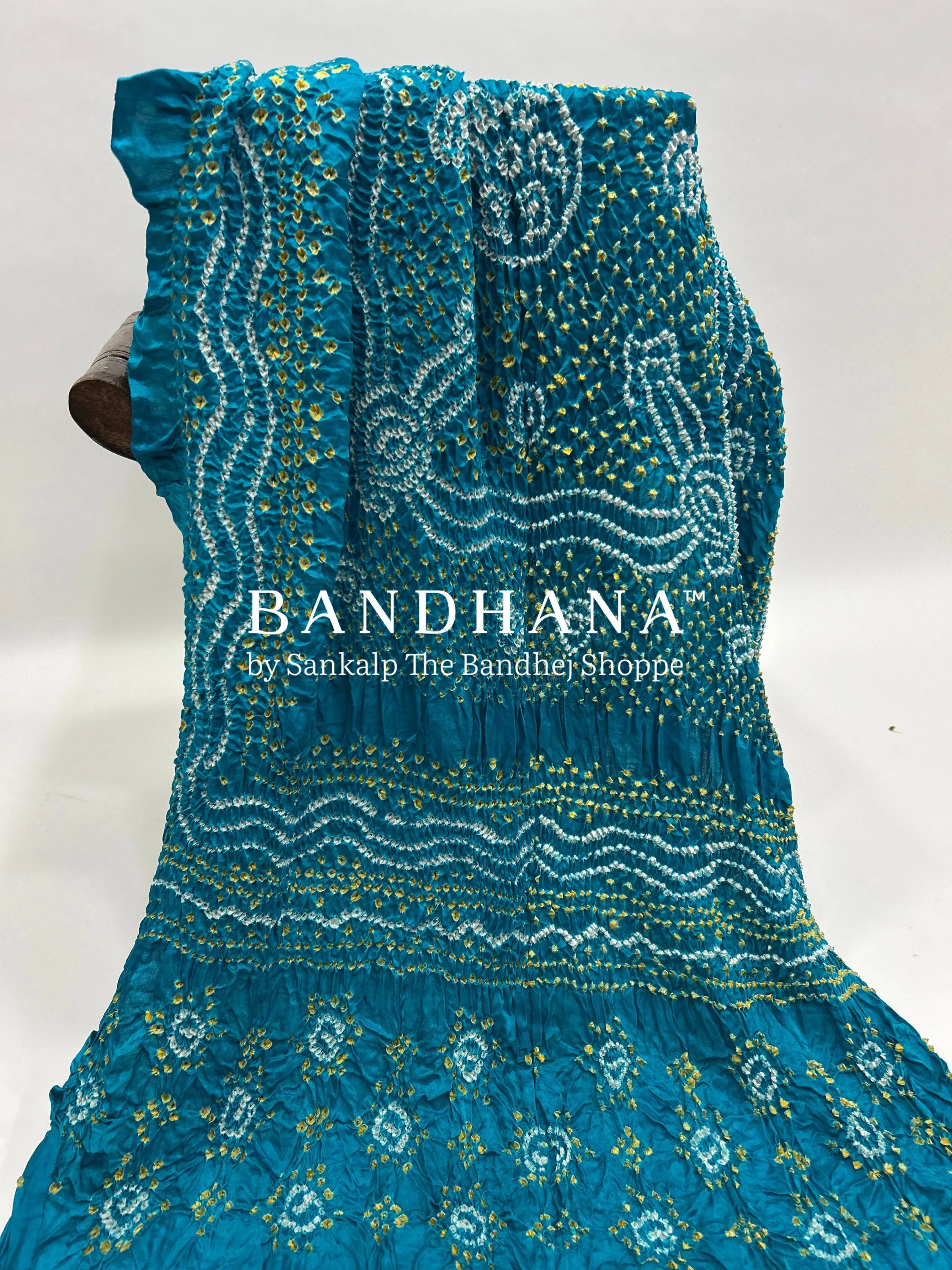 Firozy Gajji Silk Chandrakani Dupatta dodgerblue / Gajji Silk Dupattas