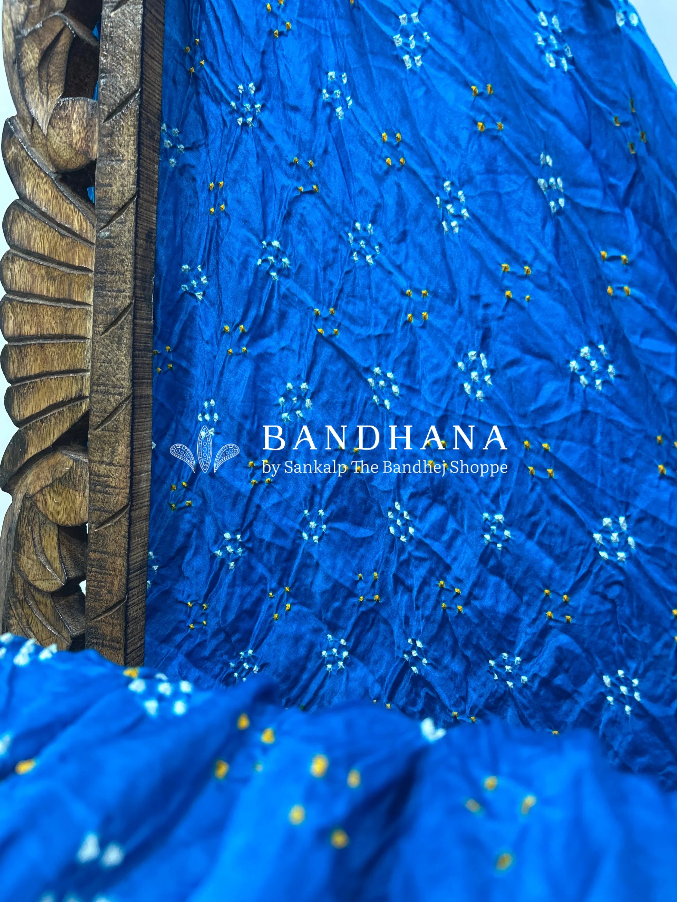Firozy Mor Palav Gajji Designer Bandhani Saree Sarees