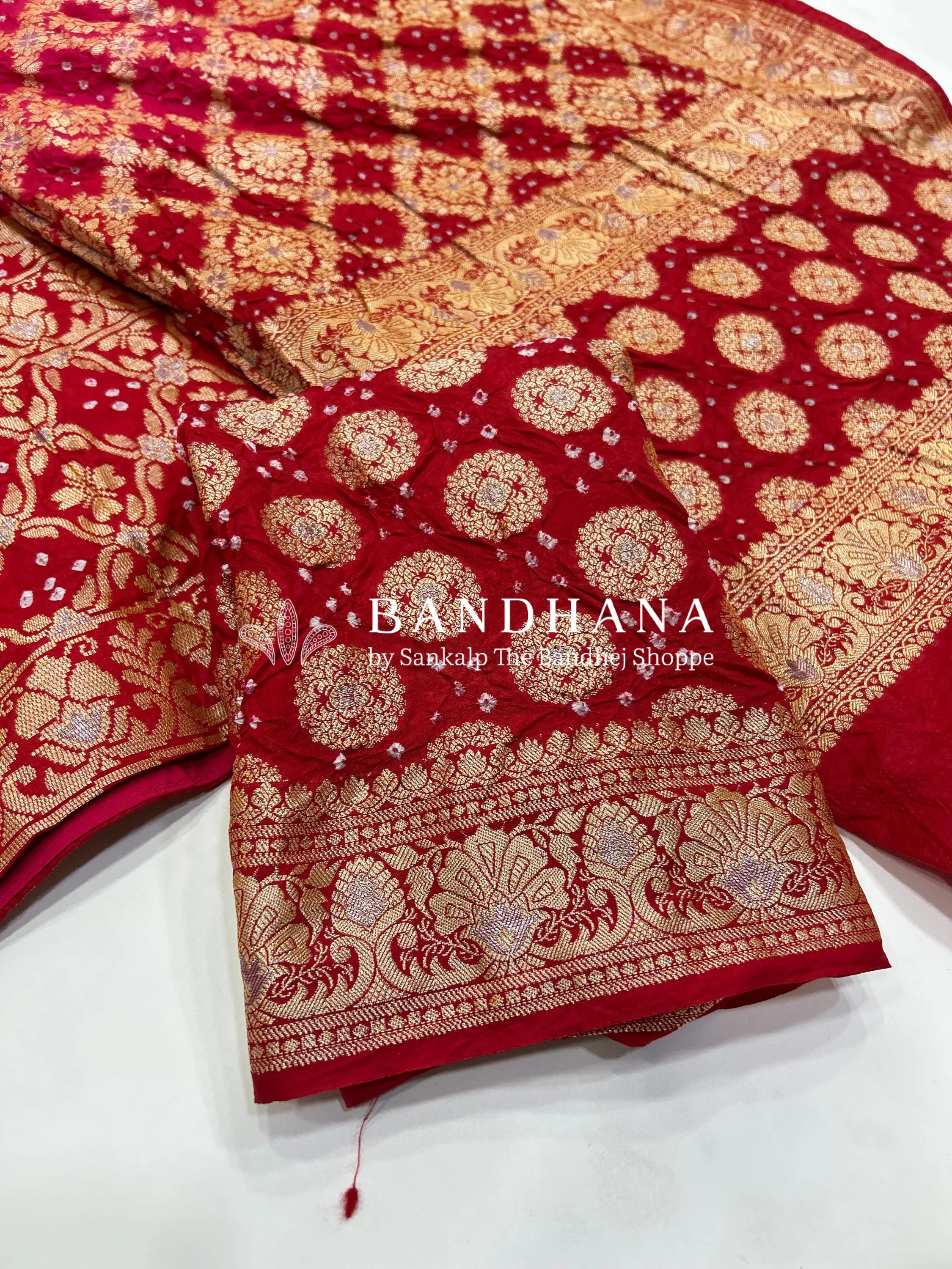 Gajari-Red Art Dupion Silk Chaniya Choli Material red / Art Silk Lehengas