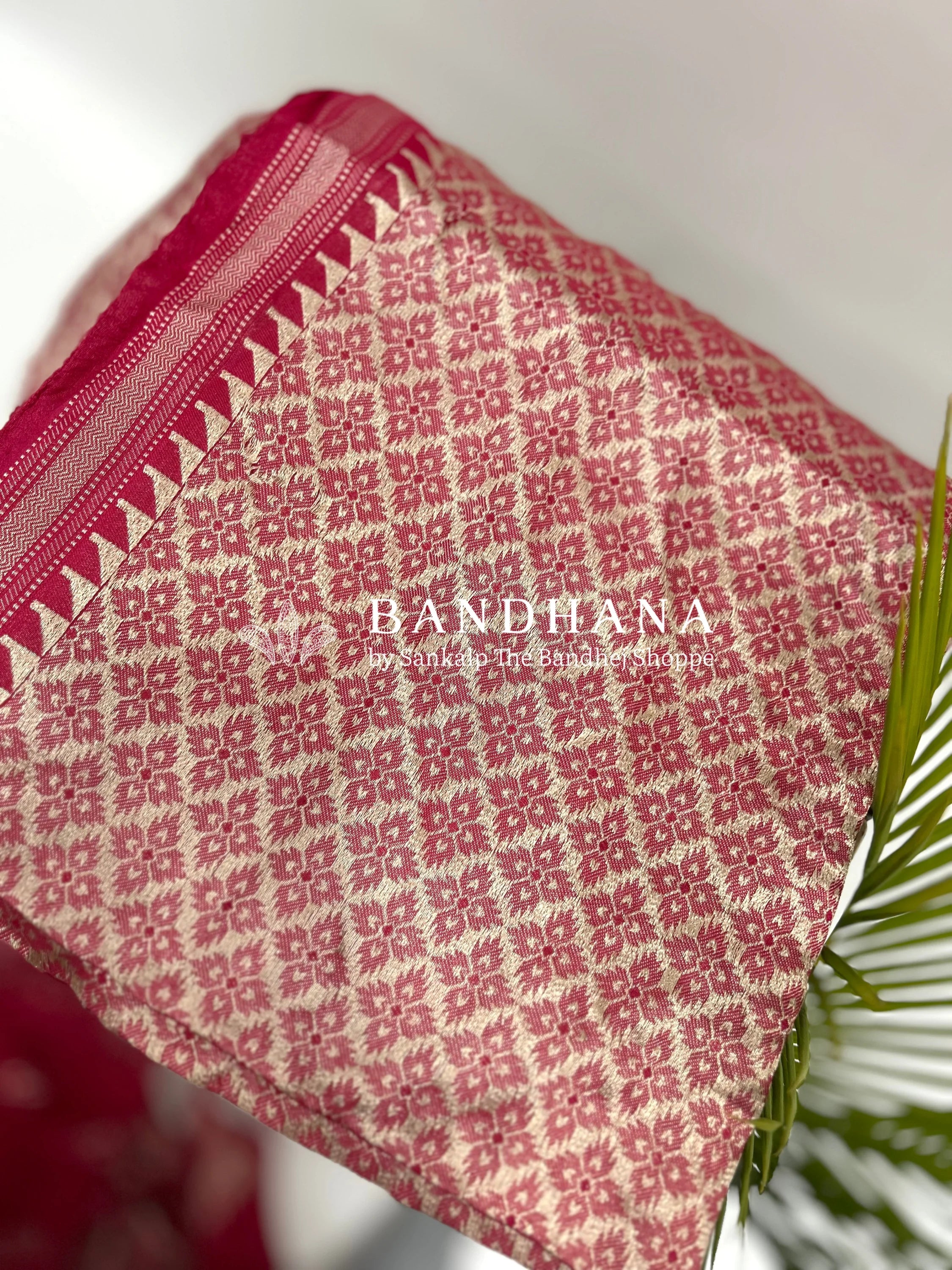 Gajri Art Tussar Silk Bandhani Saree Sarees