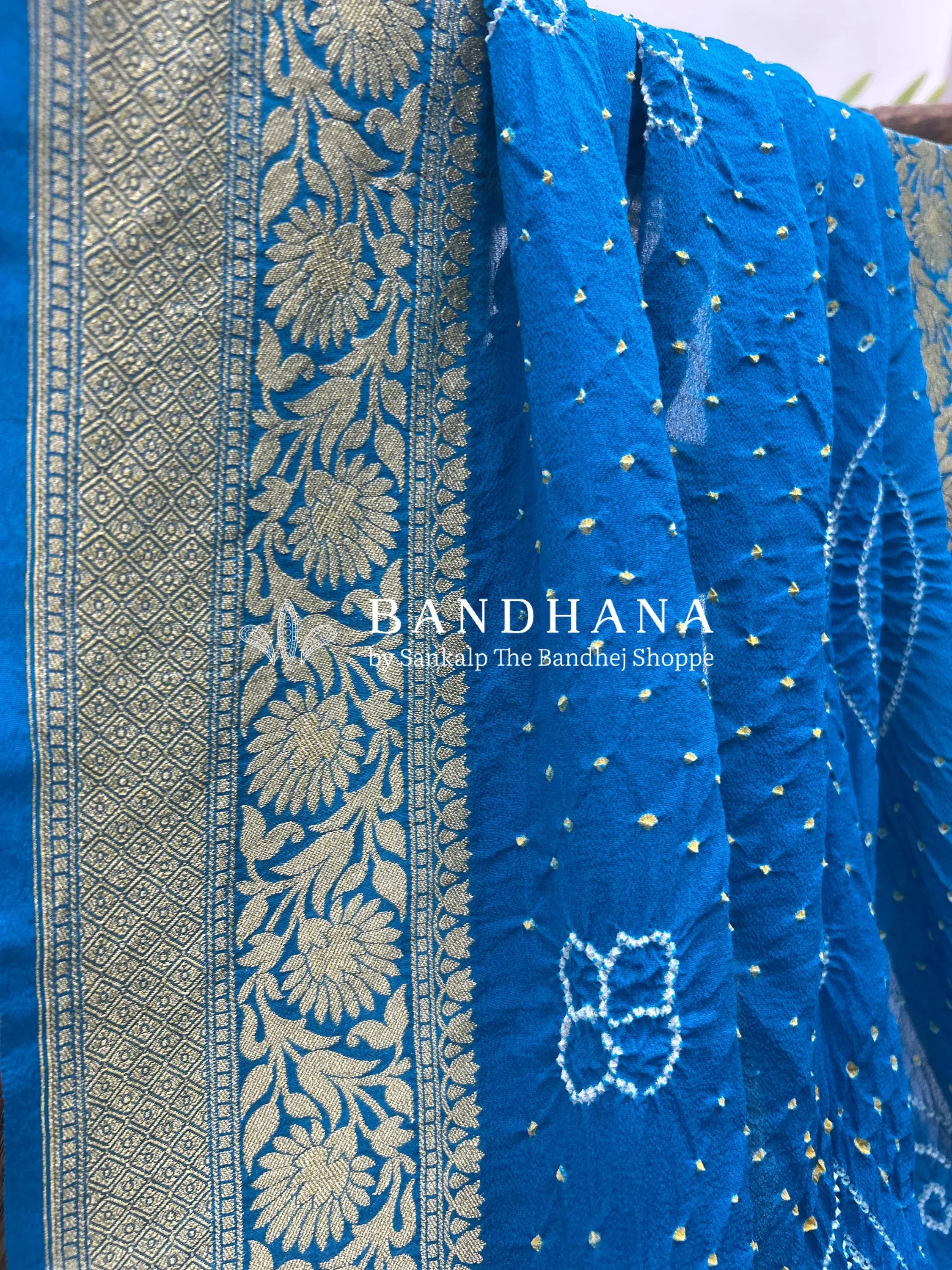 Firozy Georgette Bananrasi All Over Rai Bandhani Saree Sarees