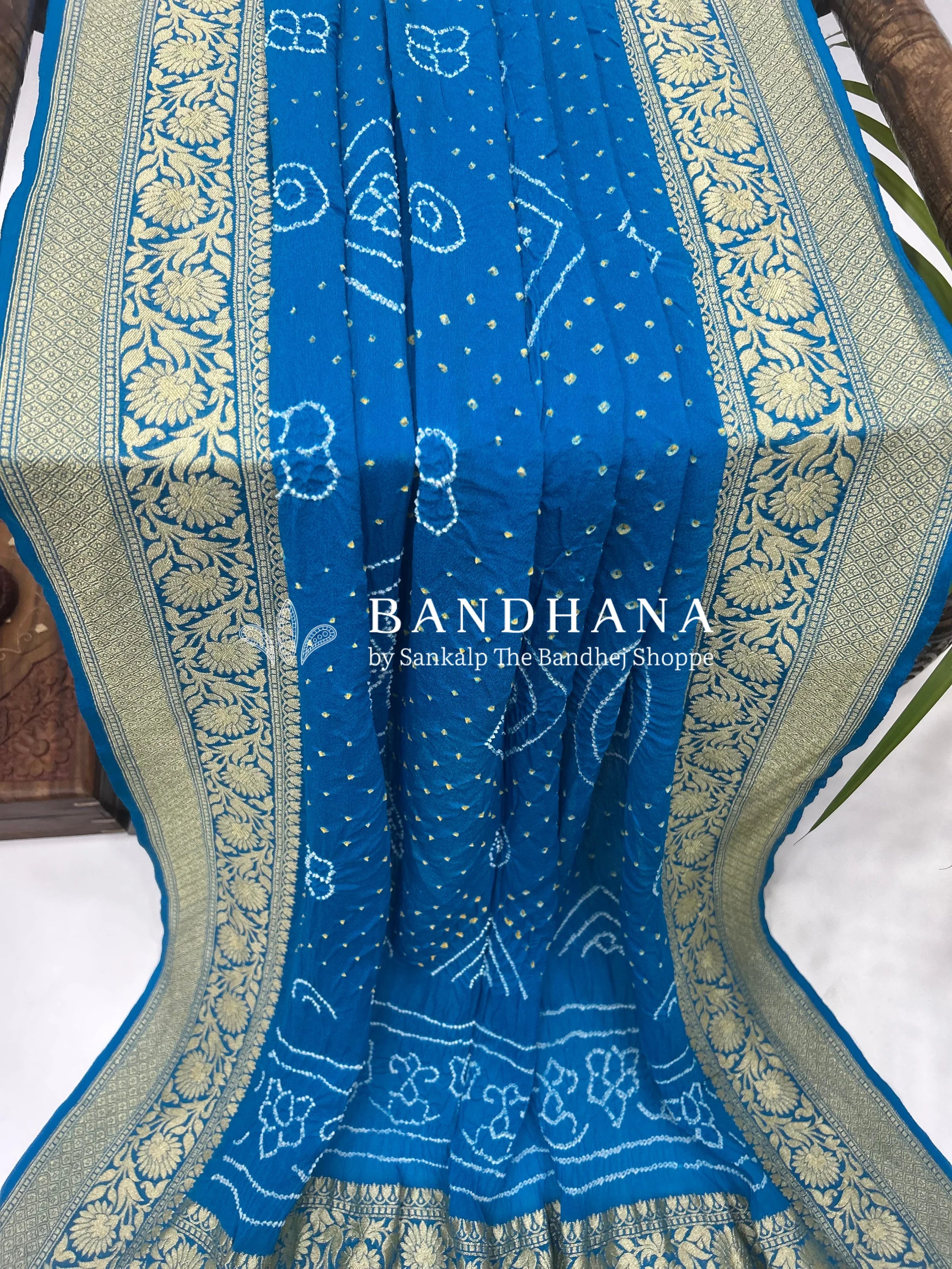 Firozy Georgette Bananrasi All Over Rai Bandhani Saree Sarees