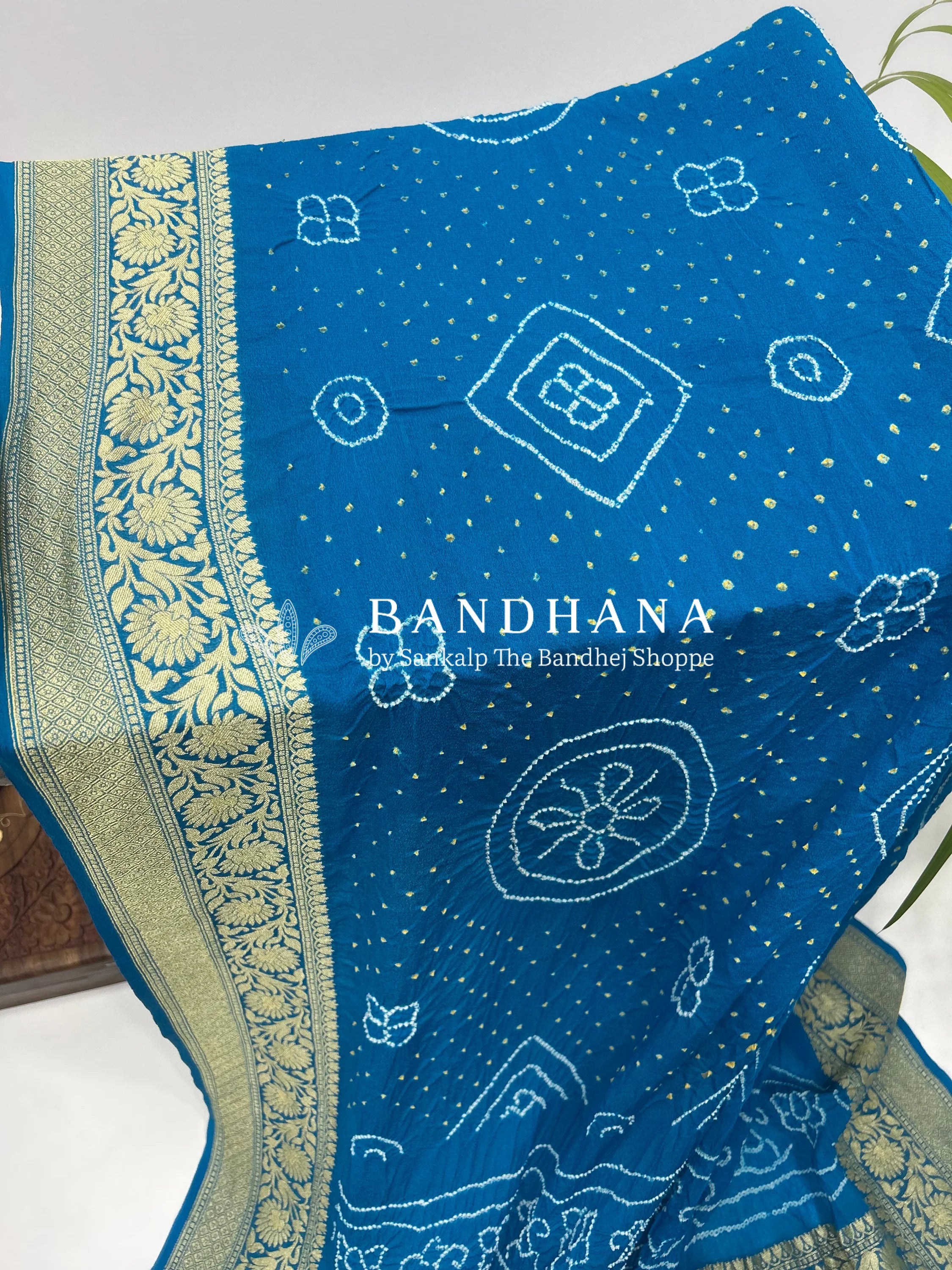 Firozy Georgette Bananrasi All Over Rai Bandhani Saree Sarees