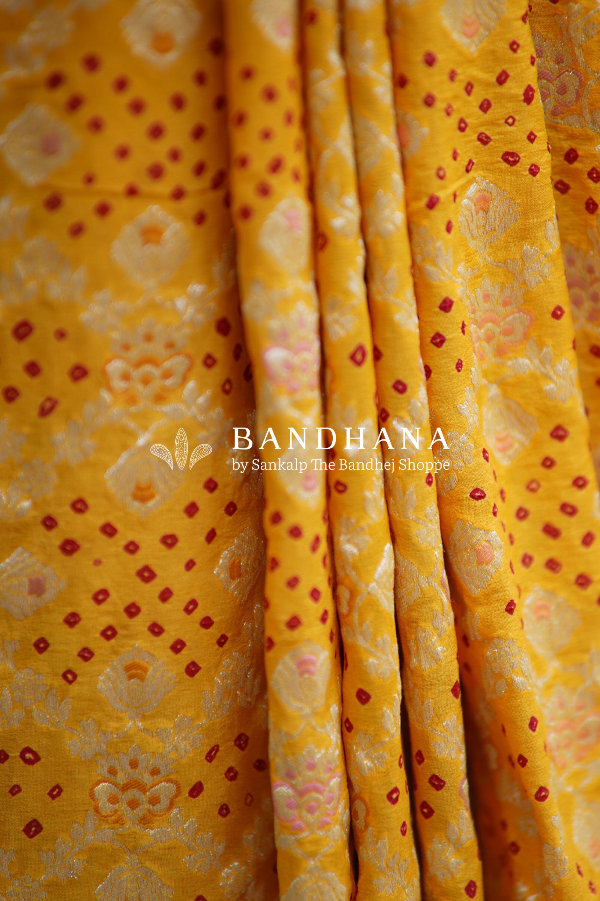 Georgette Banarasi Meenakari Handloom Saree In Yellow Sarees