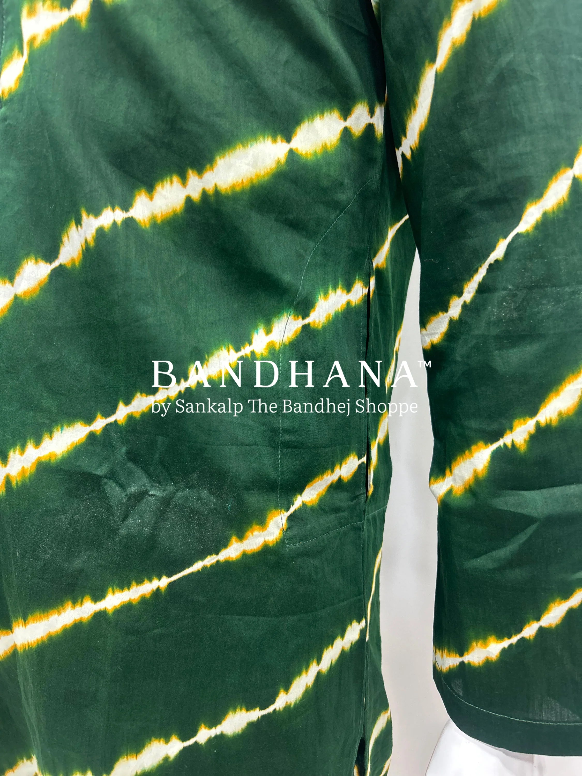 Green Cotton Satin Men’s Kurta