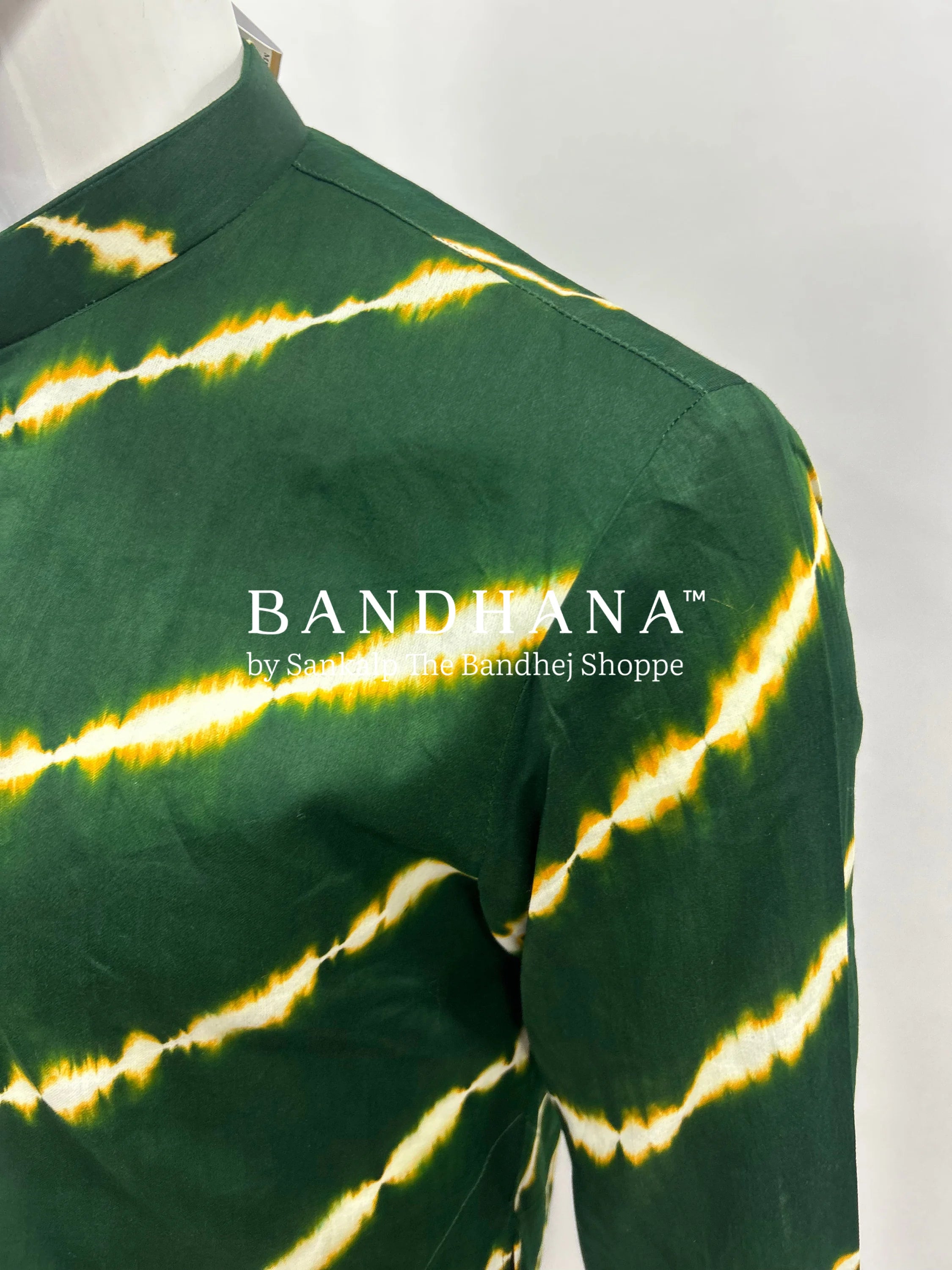 Green Cotton Satin Men’s Kurta