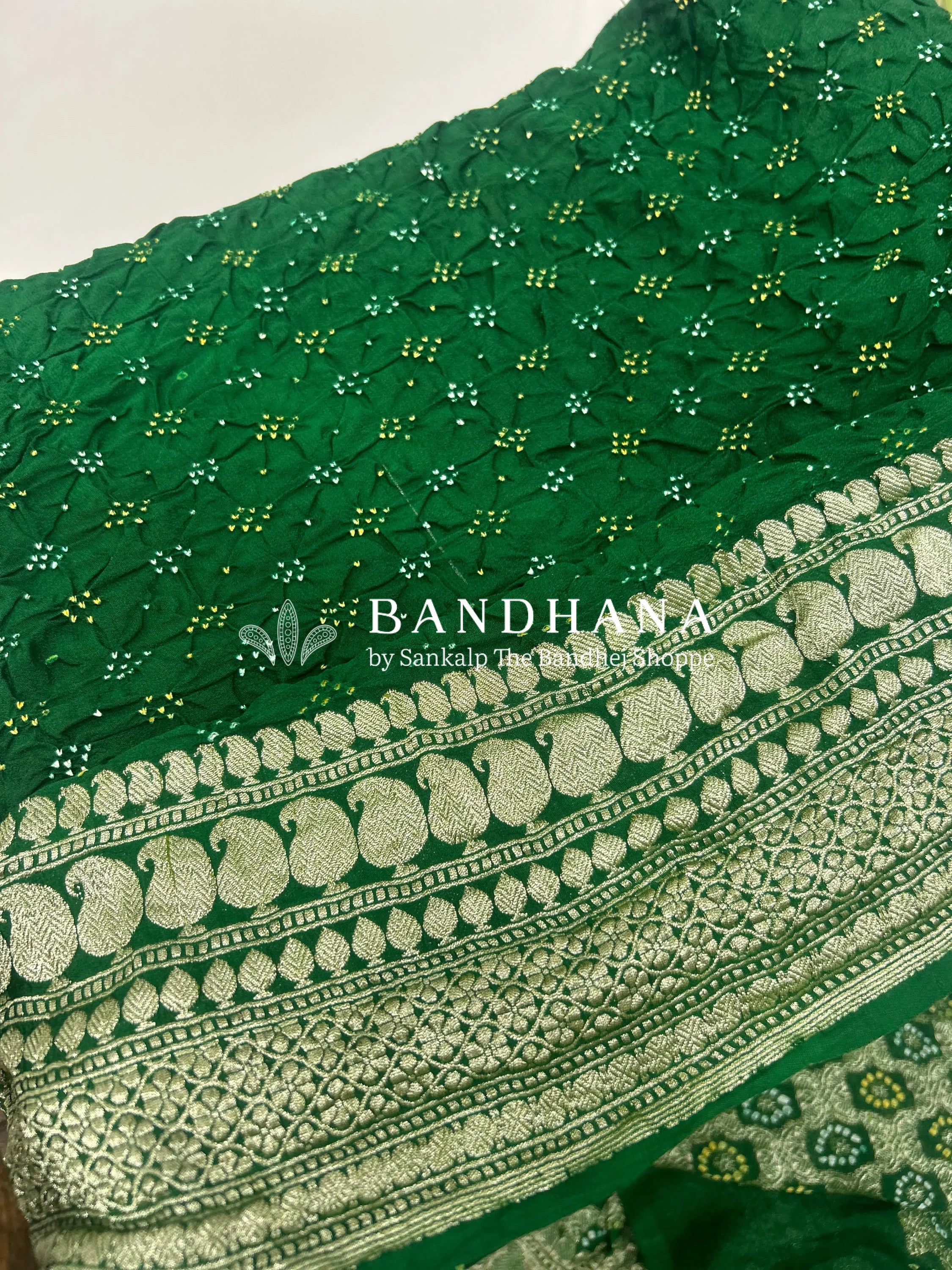 Green Georgette Banarasi Handloom Saree Sarees