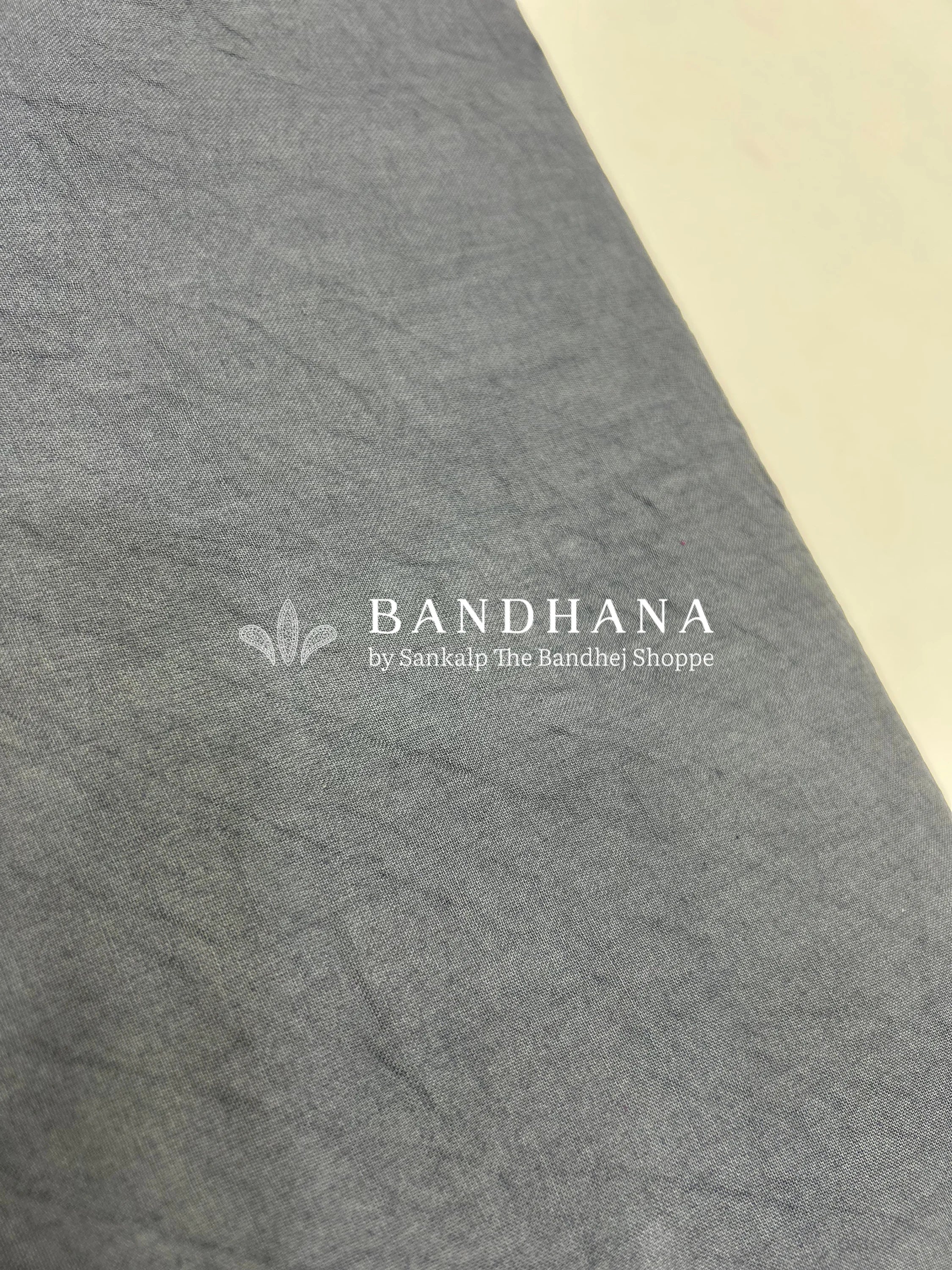 Grey Ambadal Cotton Bandhani Dress Material grey / Cotton Dresses