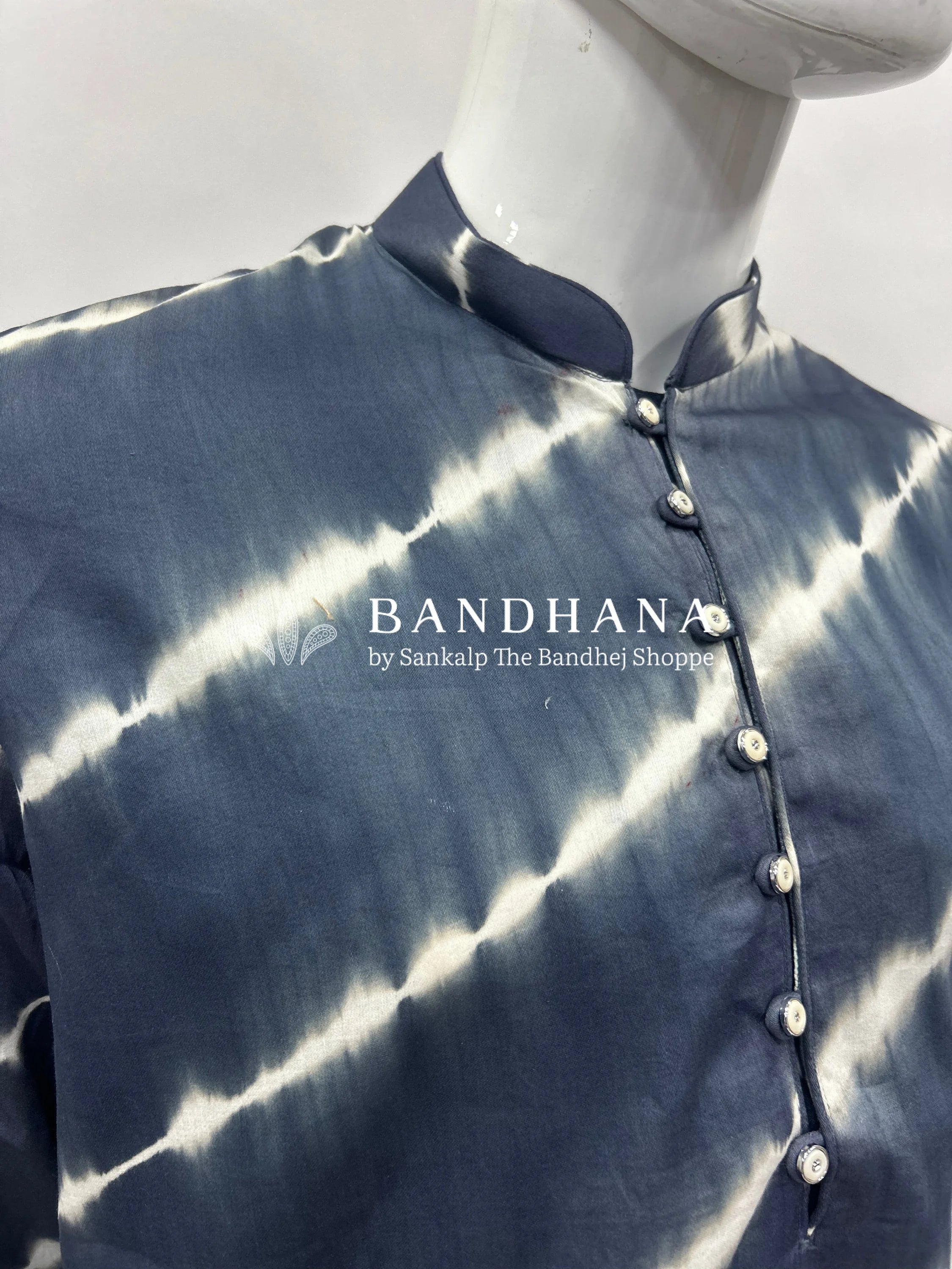 Grey Cotton Satin Men’s Kurta