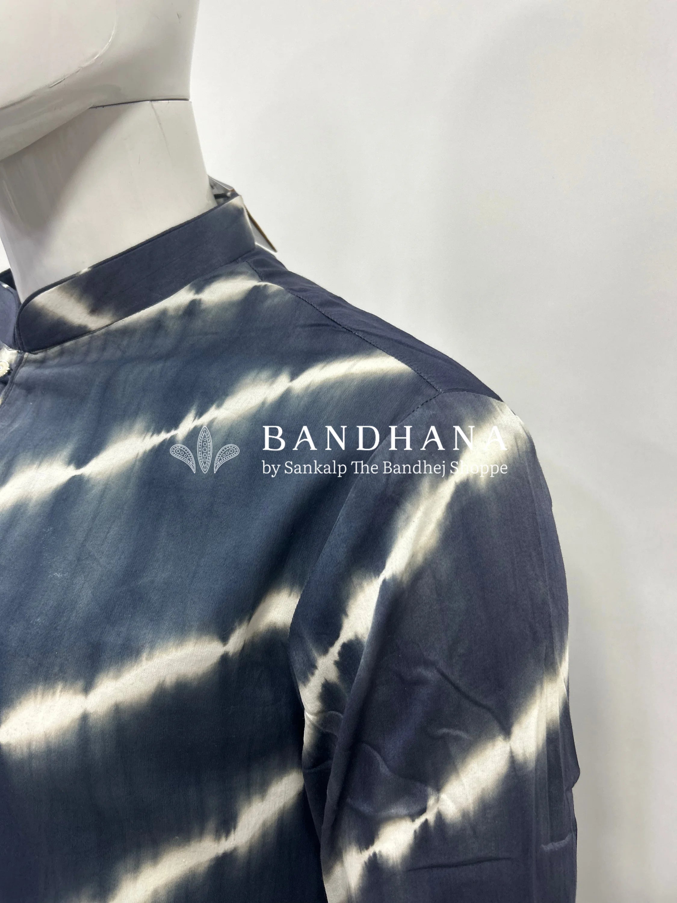 Grey Cotton Satin Men’s Kurta