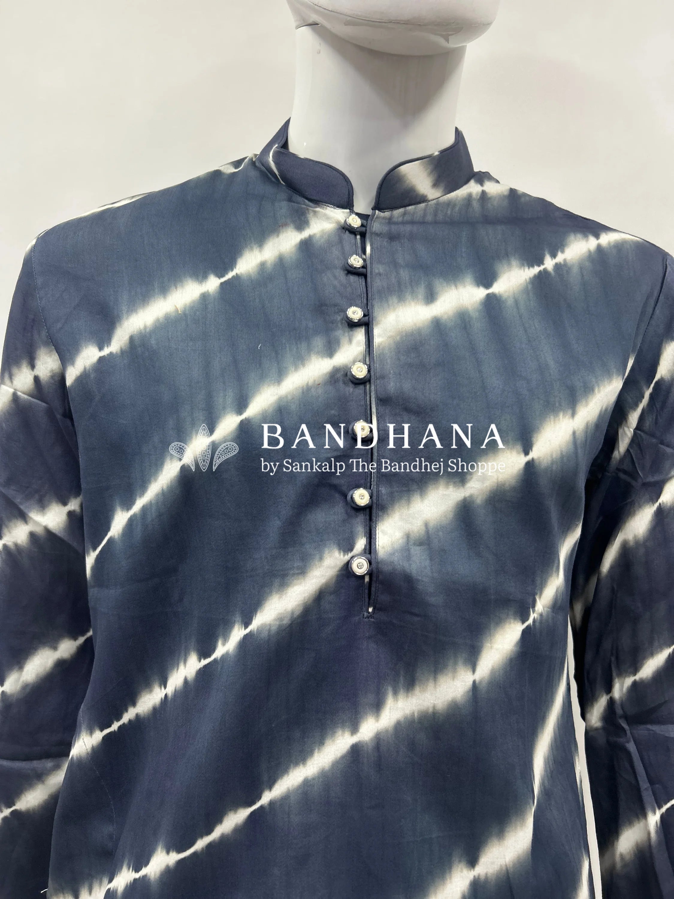 Grey Cotton Satin Men’s Kurta