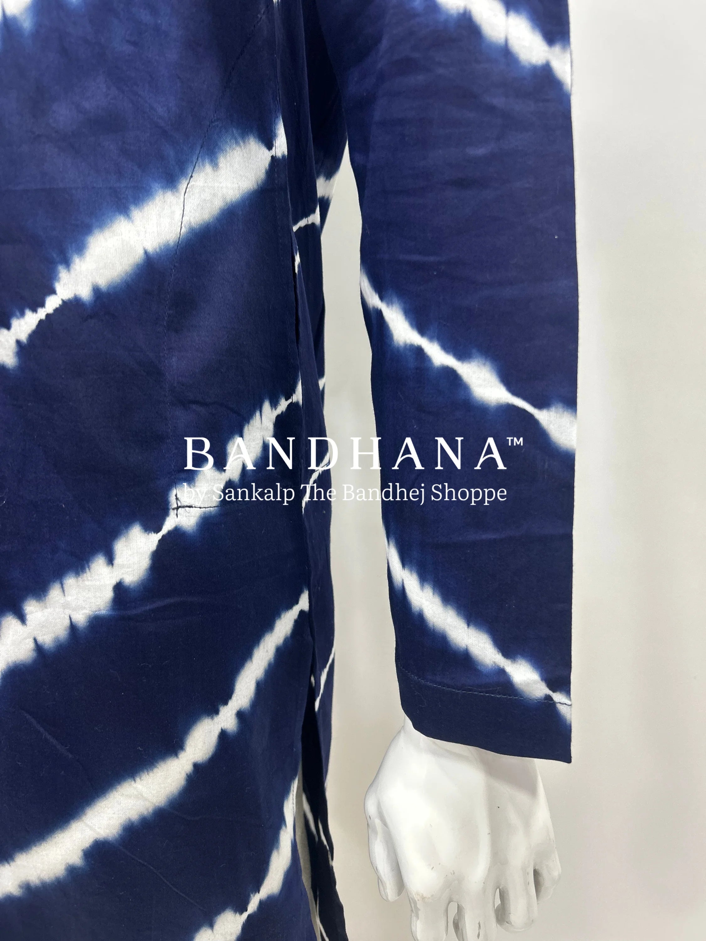 Indigo Blue Cotton Satin Men’s Kurta