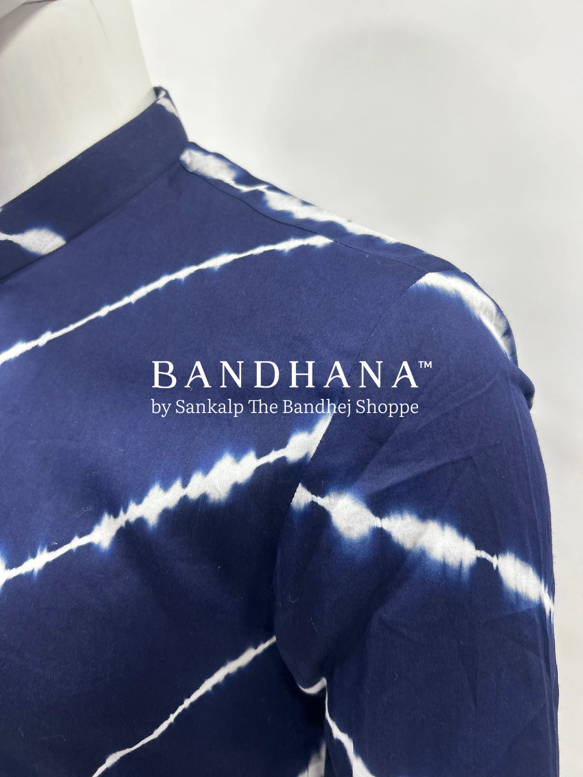 Indigo Blue Cotton Satin Men’s Kurta