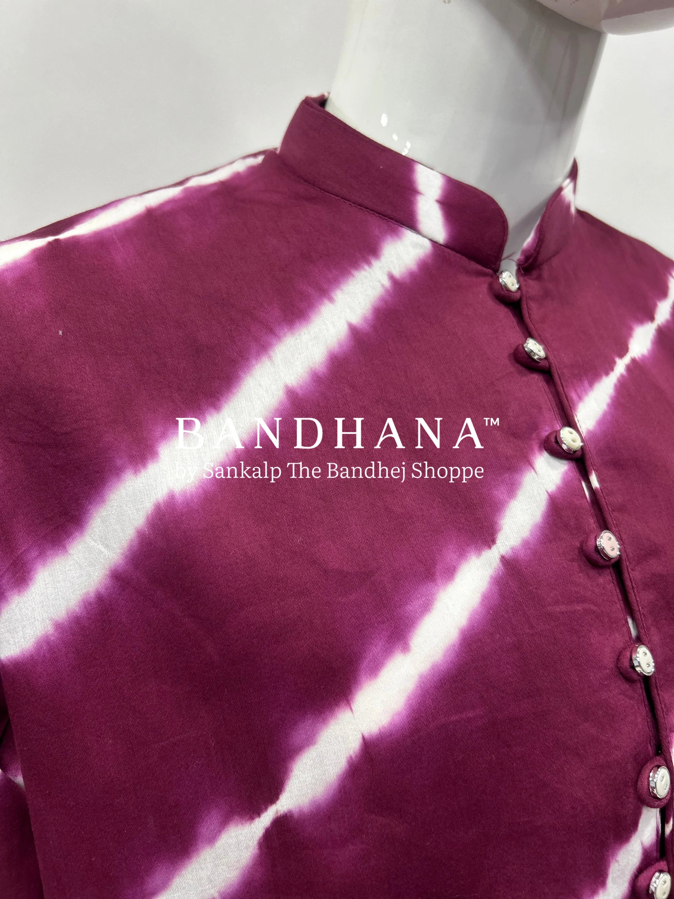 Maganta Cotton Satin Men’s Kurta