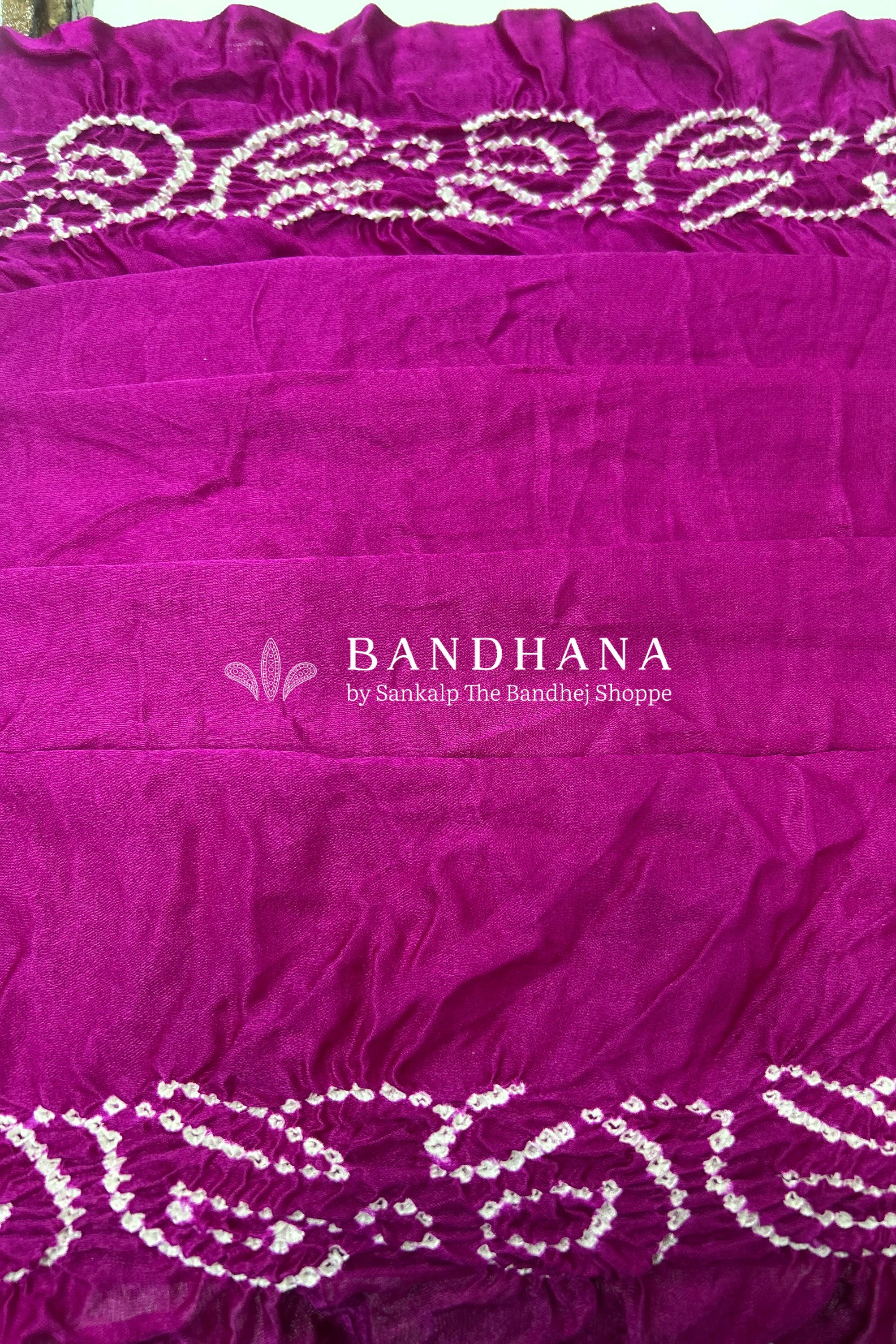 Maganta Gajji Fancy Rai Bandhani Saree Sarees