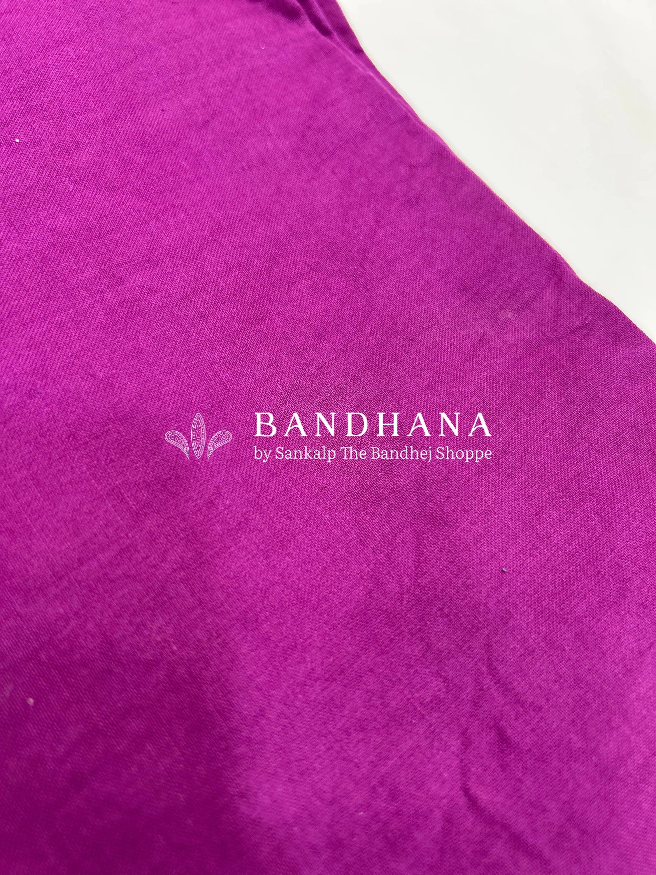 Magenta Ambadal Cotton Bandhani Dress Material magenta / Cotton Dresses