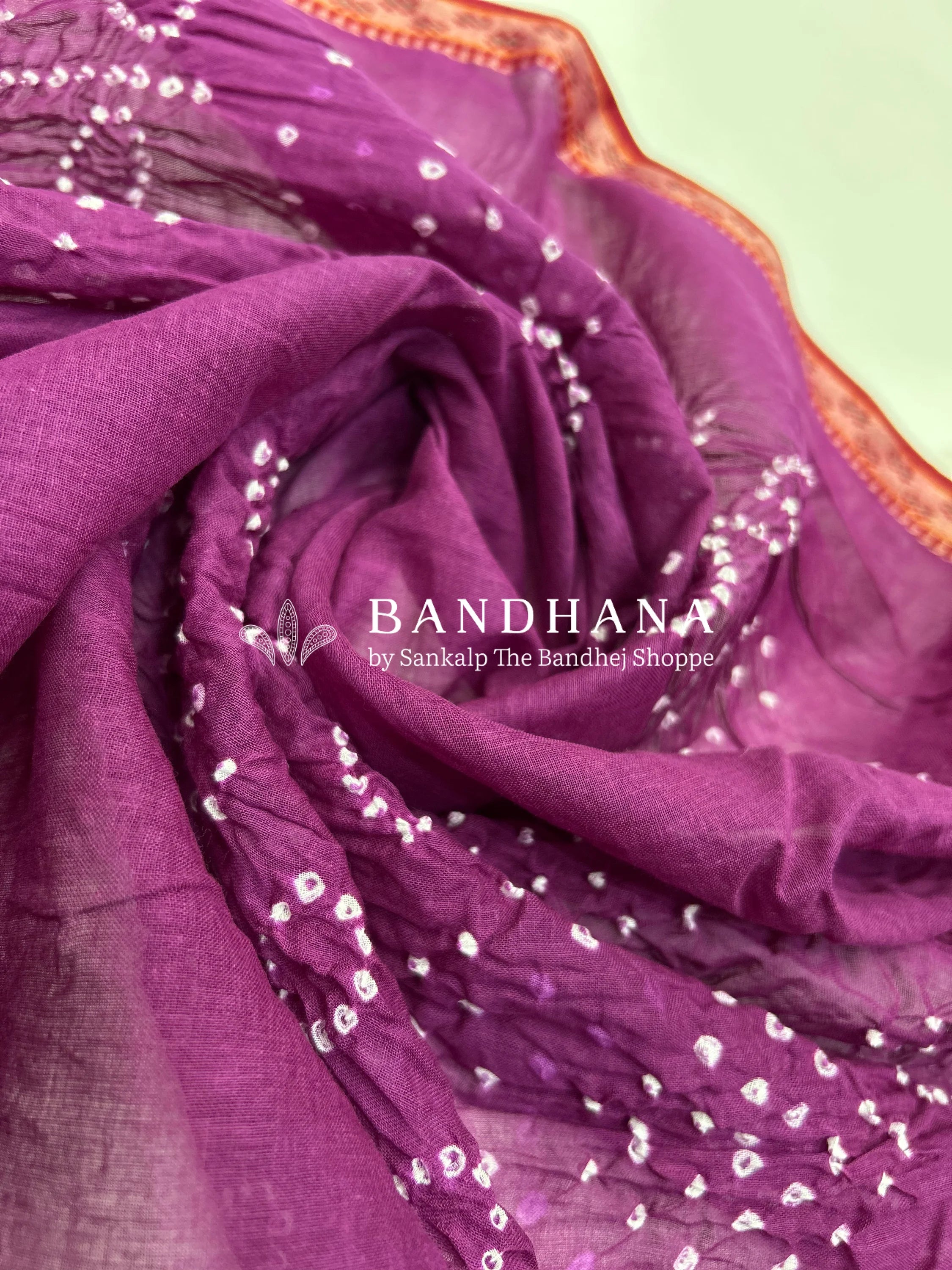 Magenta Ambadal Cotton Bandhani Dress Material magenta / Cotton Dresses