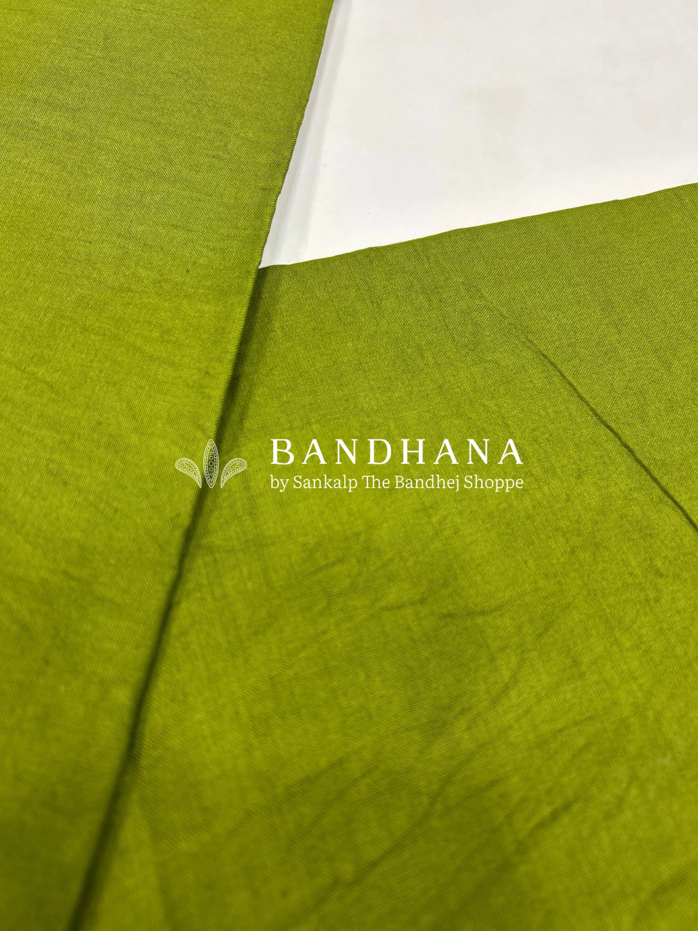 Magenta-Mehendi Green Cotton Laheriya Dress Material green / Cotton Dresses