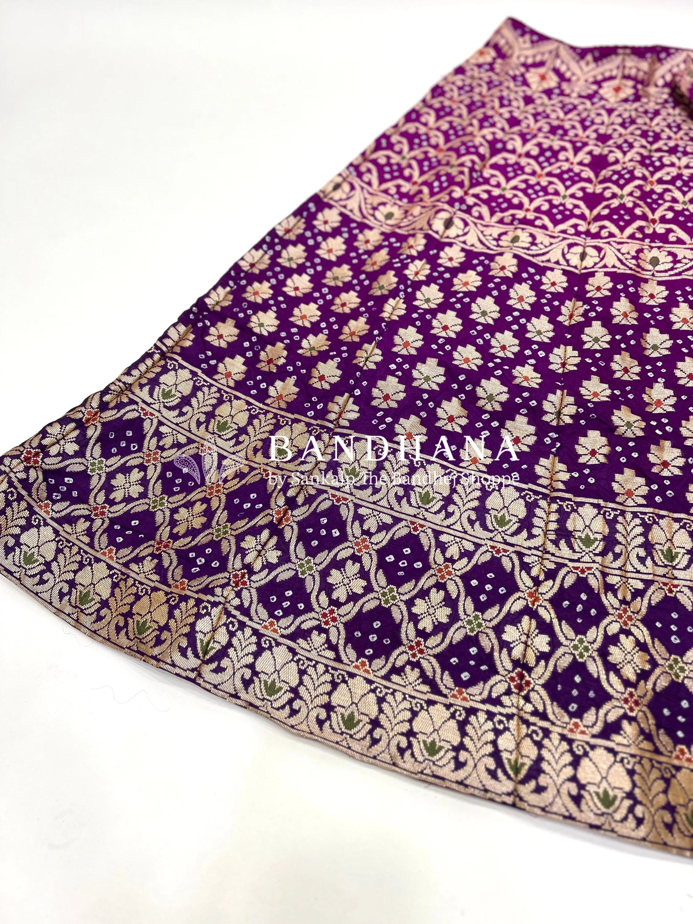 Magenta-Purple Art Dupion Silk Chaniya Choli Material purple / Art Silk Lehengas