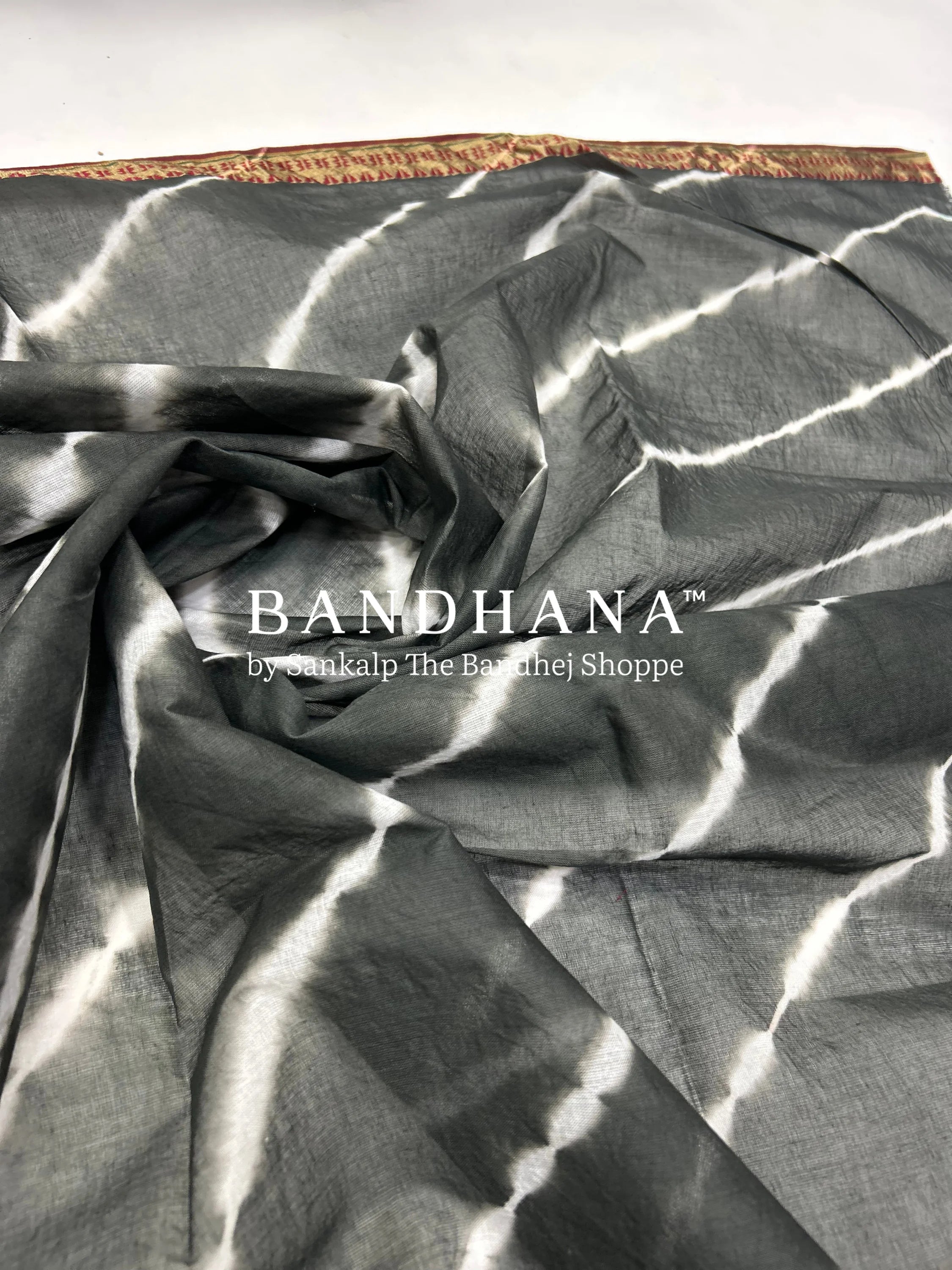 Maroon-Grey Cotton Laheriya Dress Material grey / Cotton Dresses