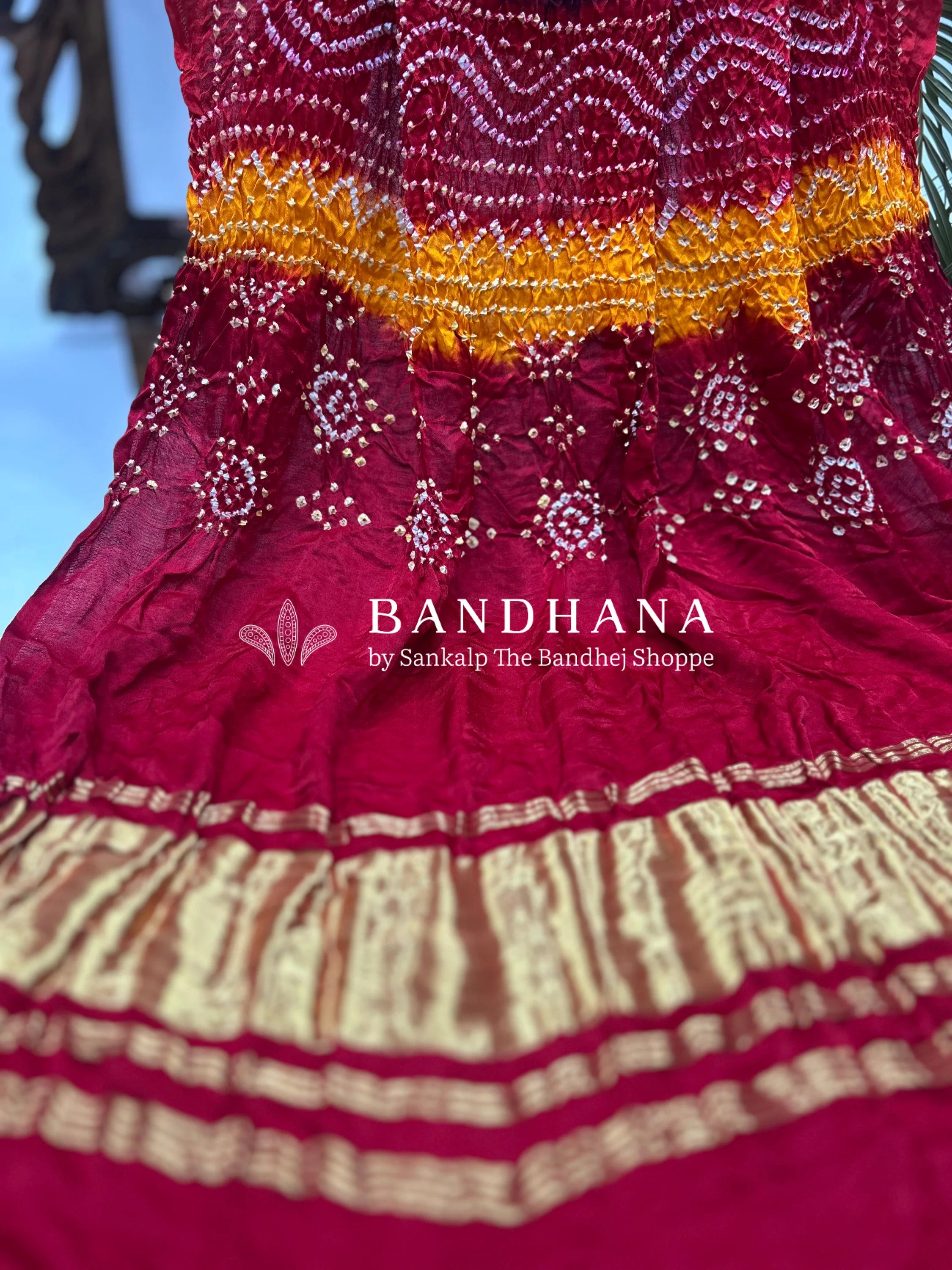 Multi Color And Maroon Gajji Silk Chandrakani Dupatta Dupattas