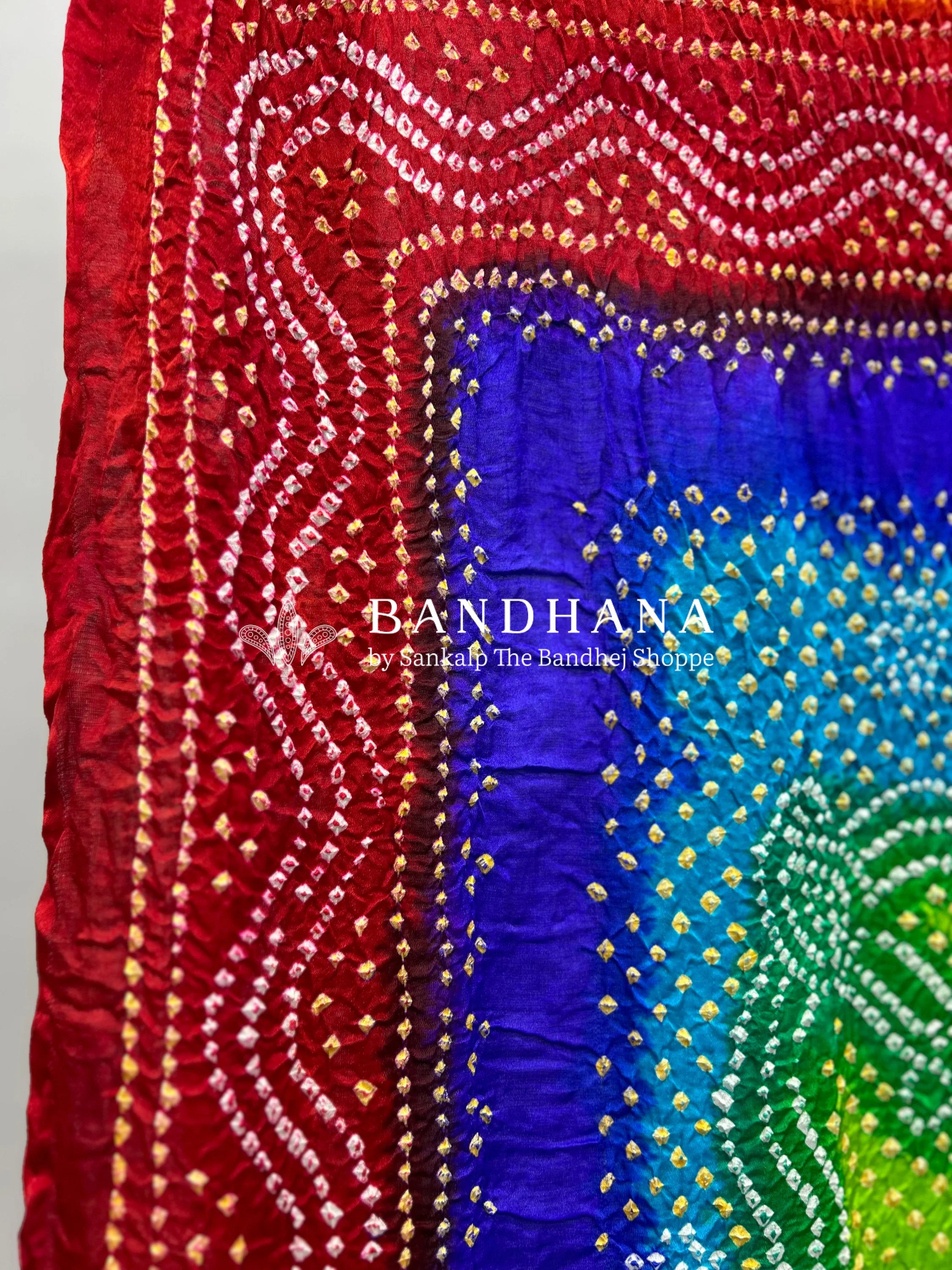 Multi Color And Maroon Gajji Silk Chandrakani Dupatta Dupattas