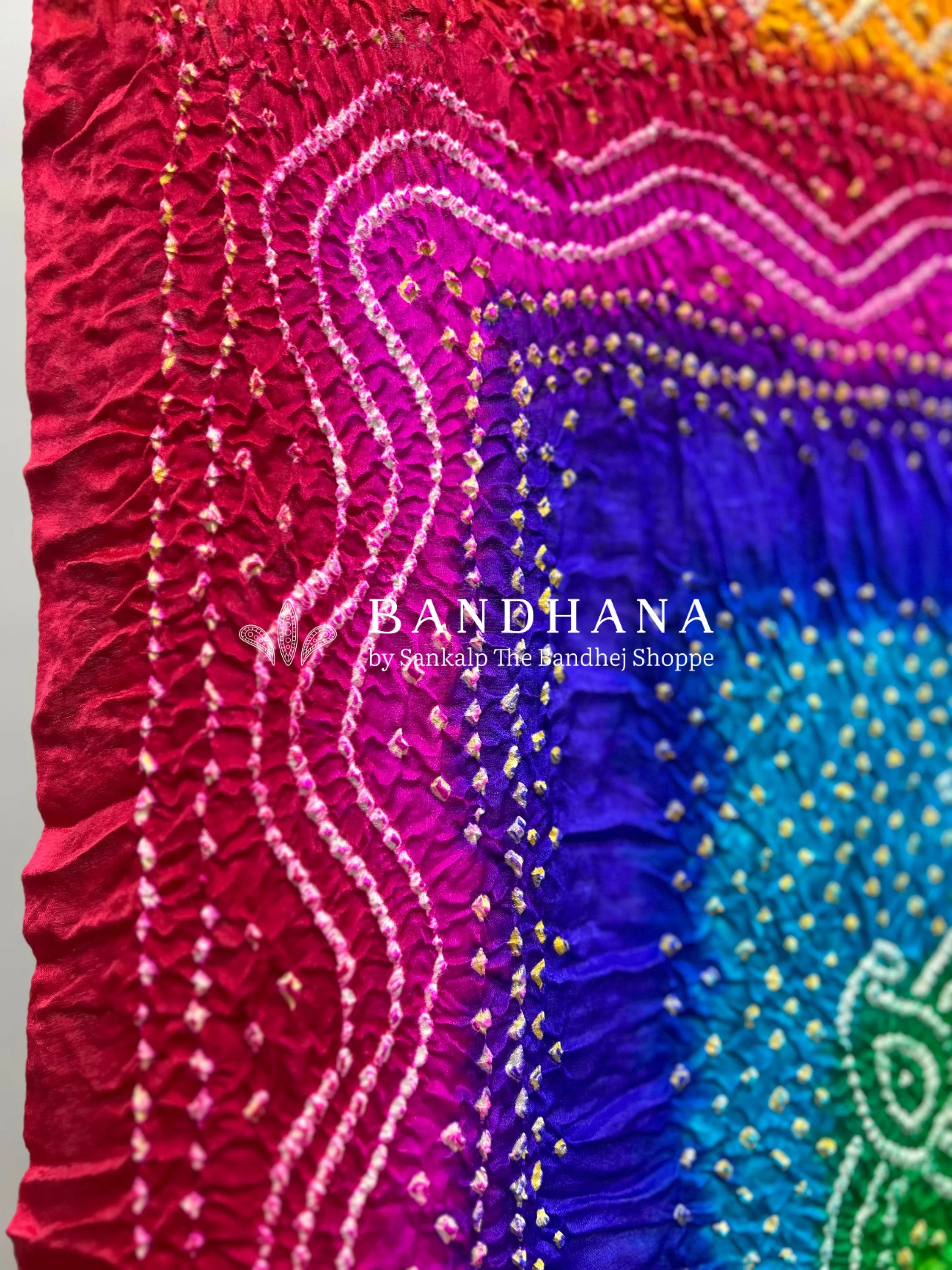 Multi Color And Rani Pink Gajji Silk Chandrakani Dupatta Dupattas