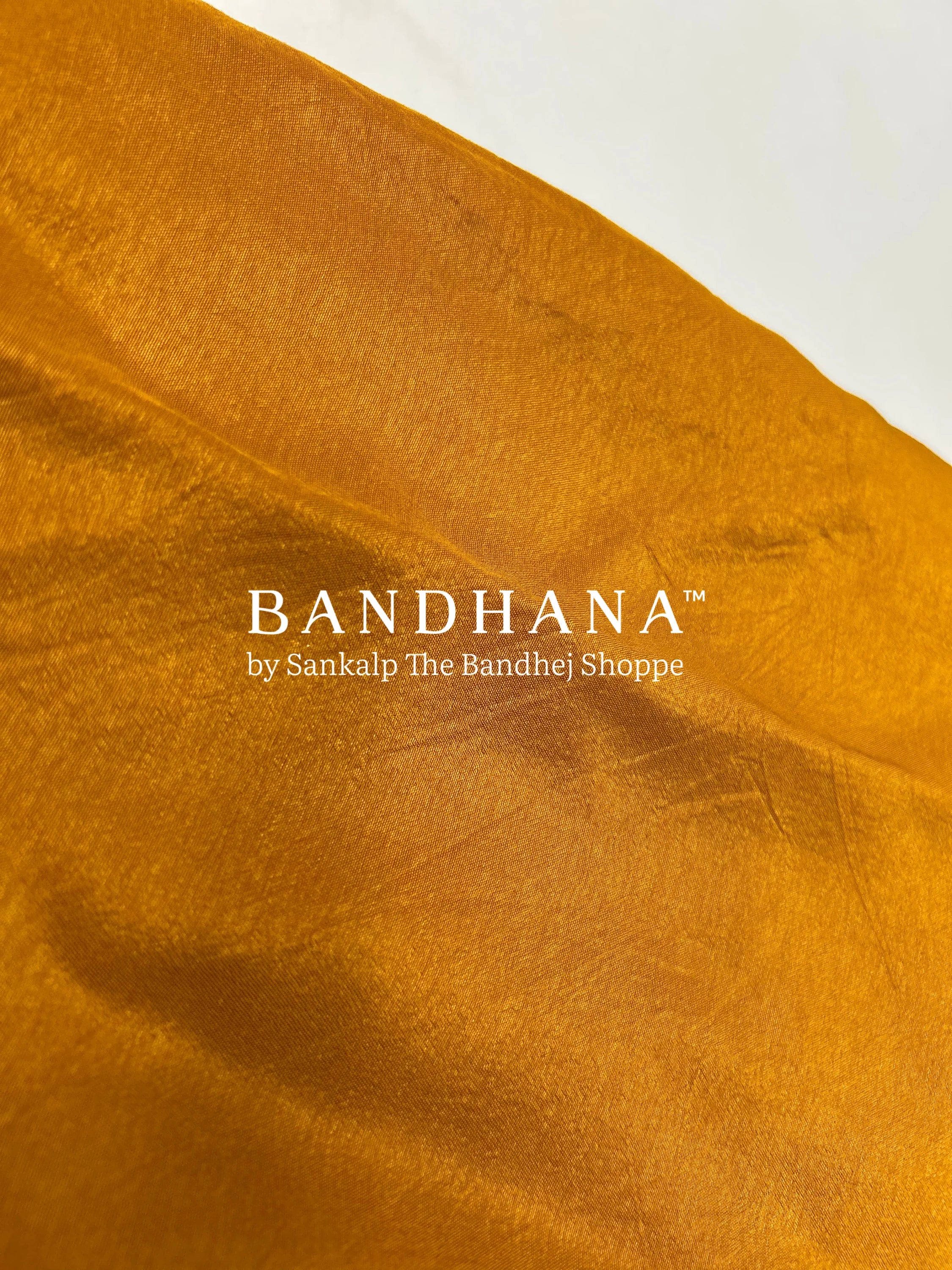 Mustard Dola Silk Bandhani Dress Material orange / Dola Silk Dresses