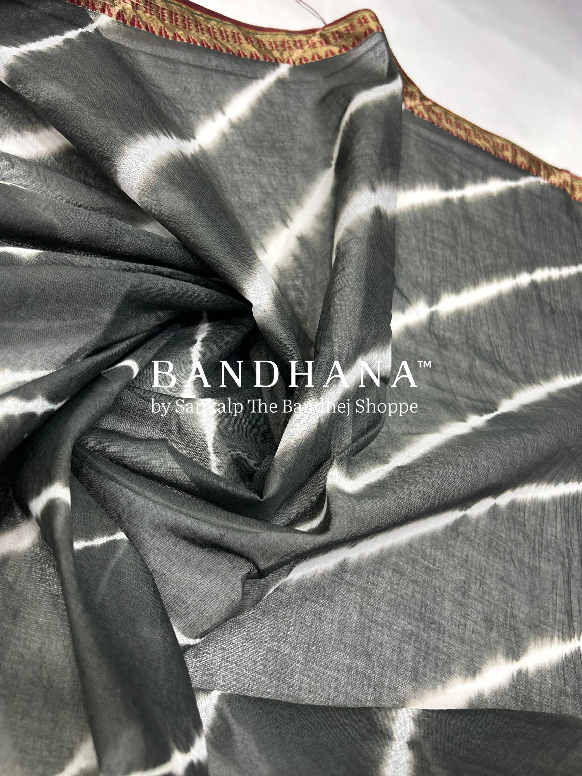 Mustard-Grey Cotton Laheriya Dress Material grey / Cotton Dresses