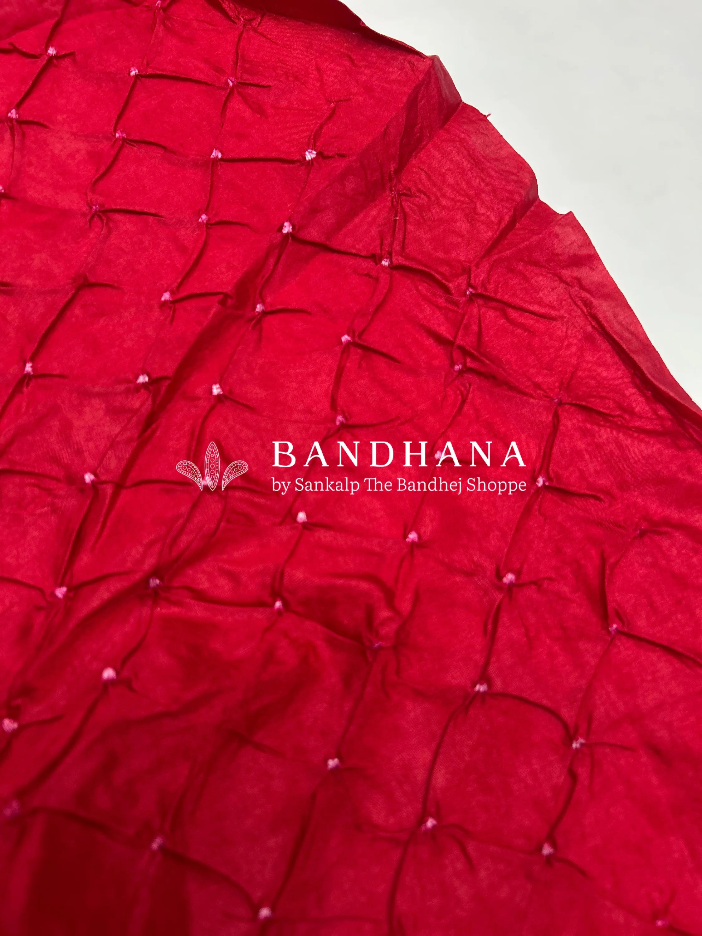 Orange & Maroon Art Dupion Butta Bandhani Dress Material maroon / Art Silk Dresses