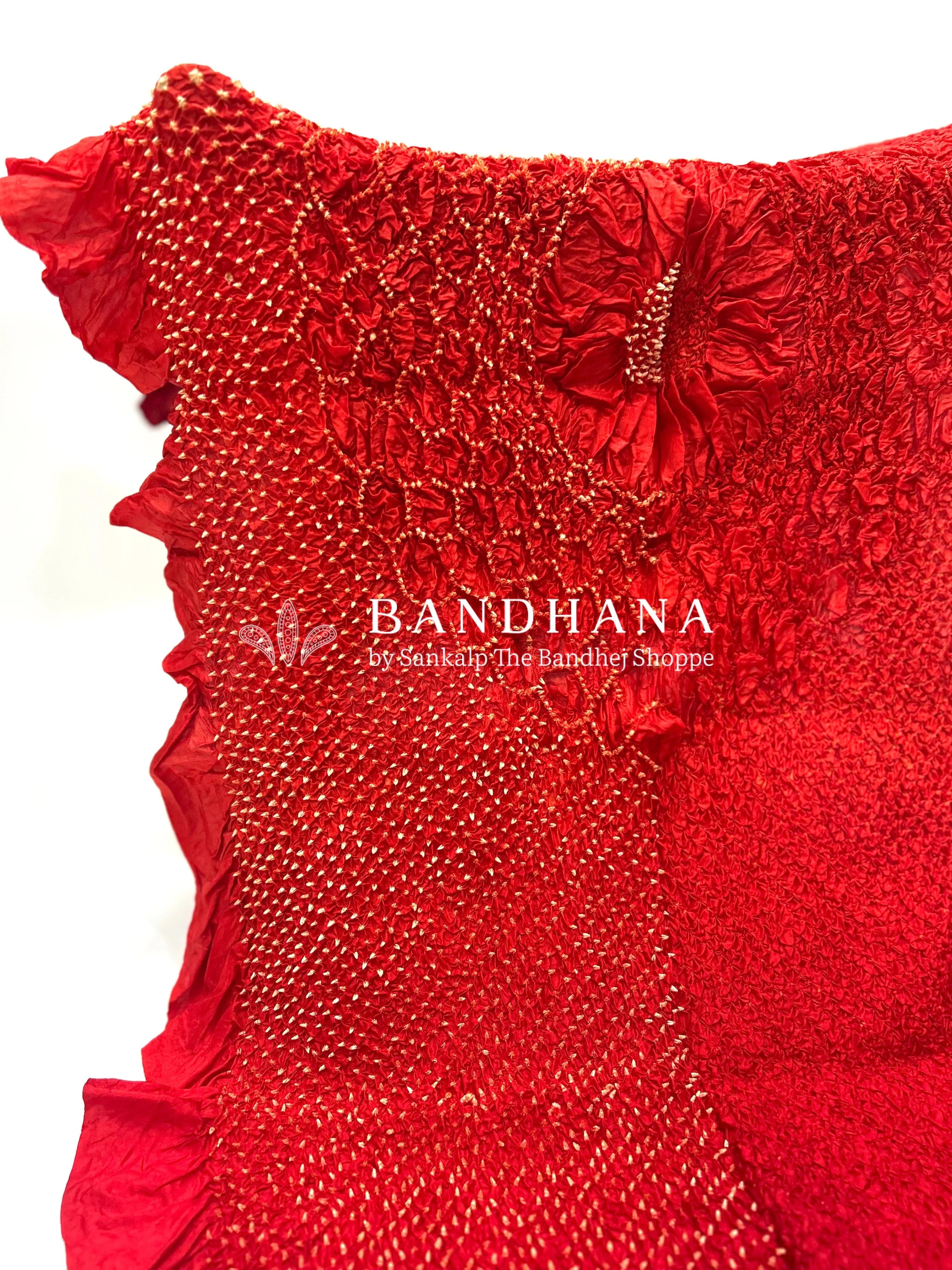 Orange-Maroon Soft Silk Light Weight Lotus Design Habutai Dupatta red / Soft Silk Dupattas