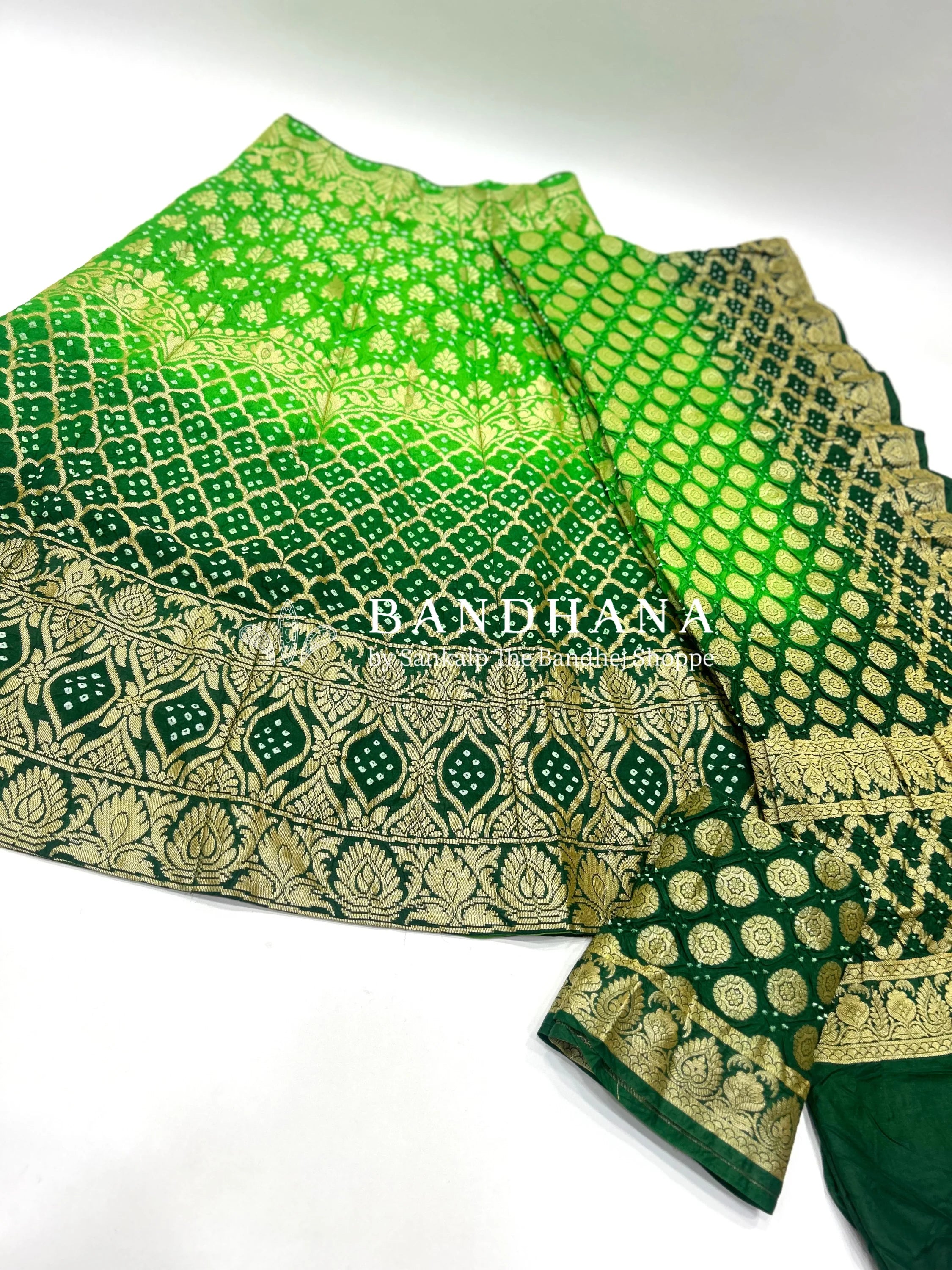 Parrot Green-Dark Green Art Dupion Silk Chaniya Choli Material green / Art Silk Lehengas