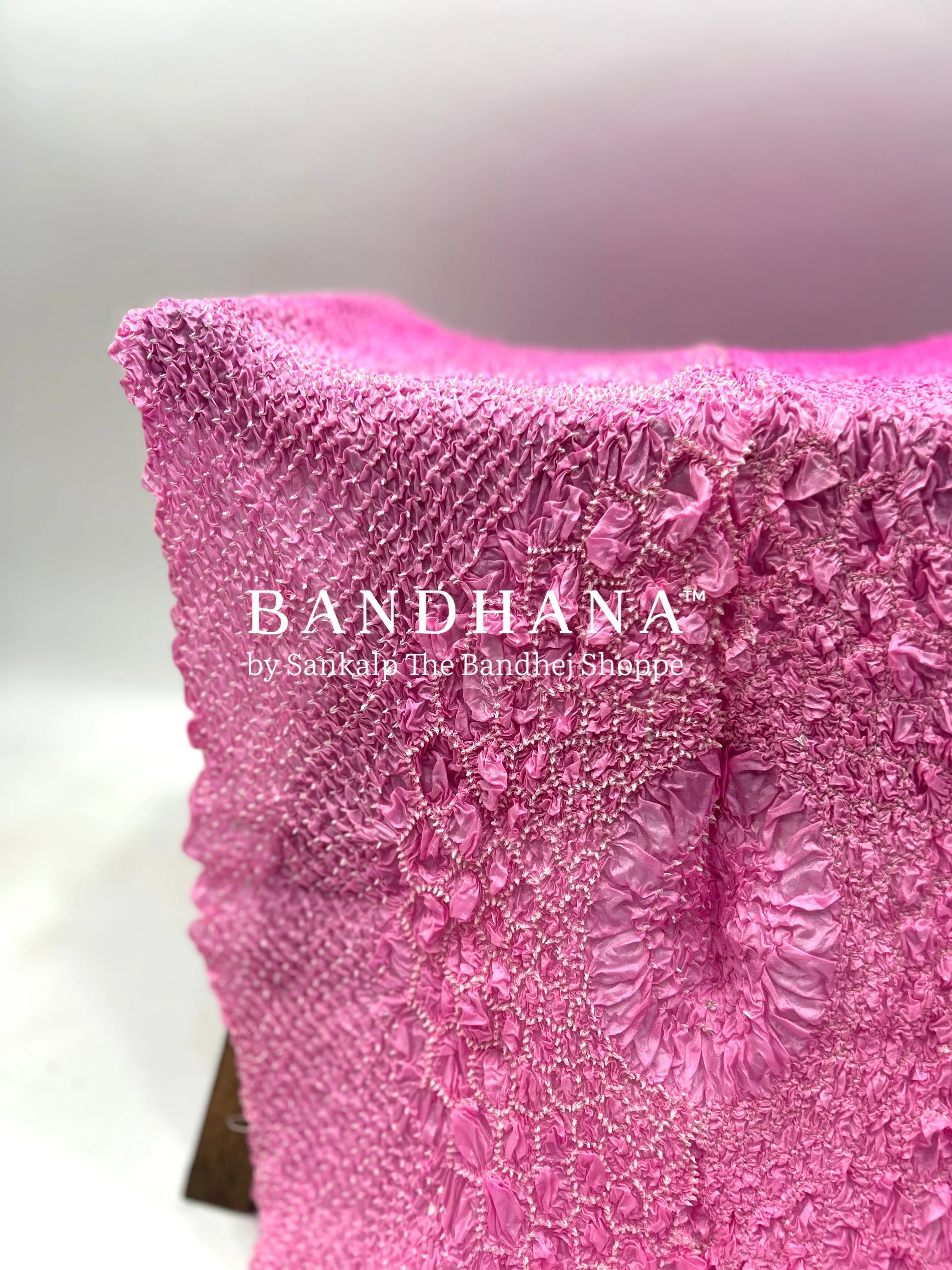 Pink Soft Silk Light Weight Lotus Design Habutai Dupatta pink / Soft Silk Dupattas