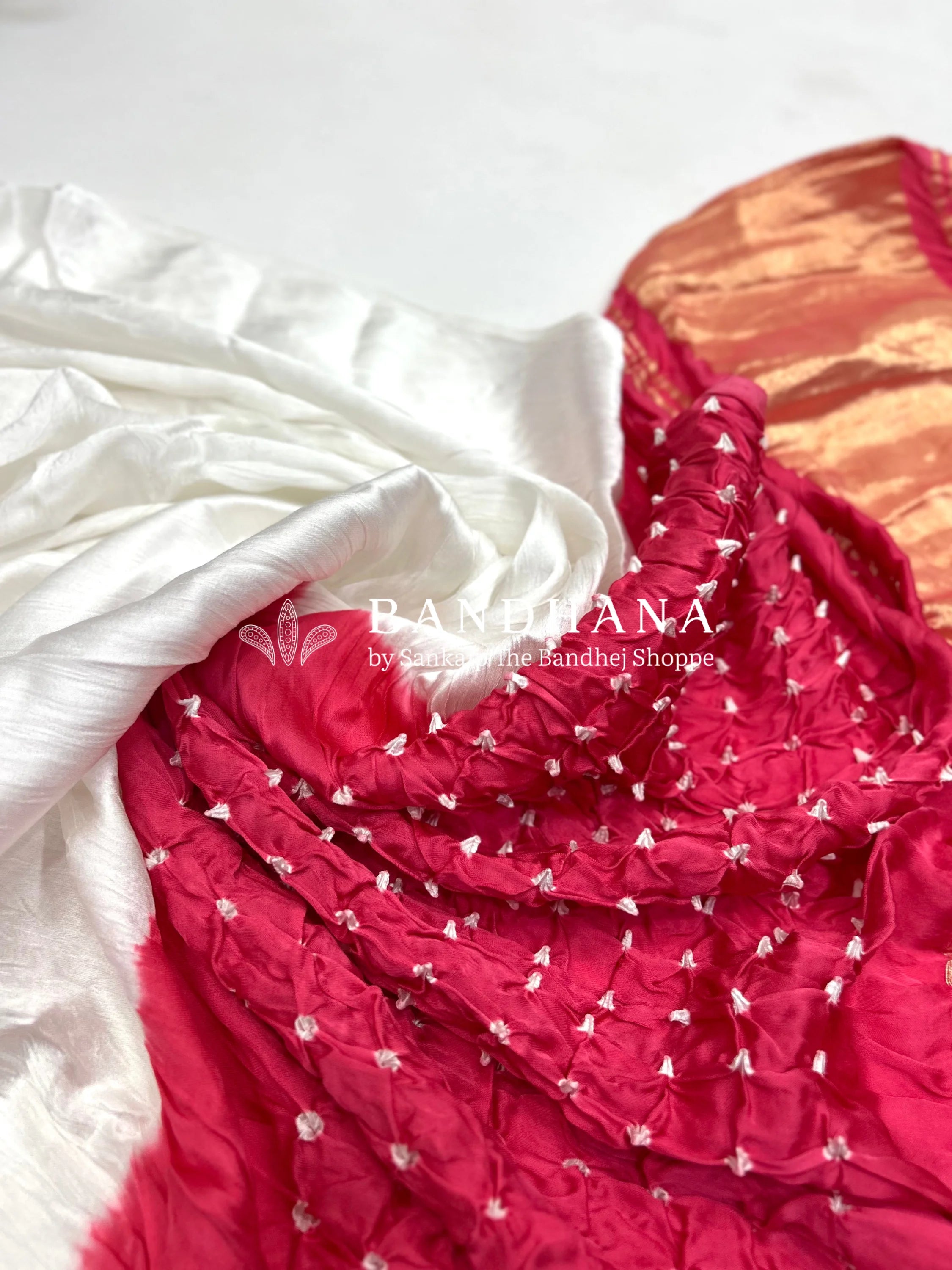 Pink-White Modal Ambadaal Dress Material pink / Modal Silk Dresses