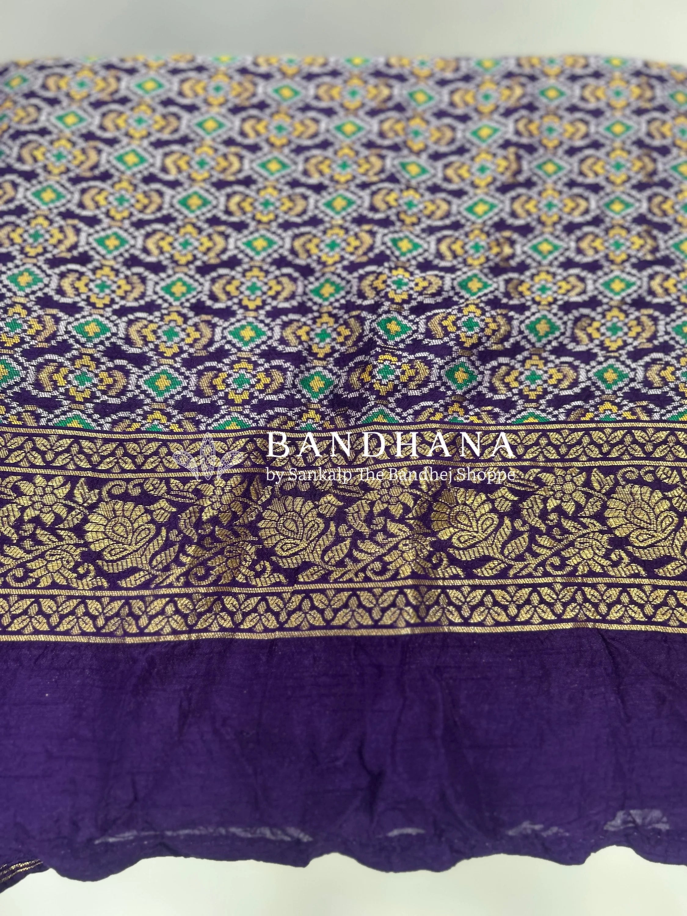 Purple Color Malai Silk Single Dot Bandhani Saree purple / Malai Silk Sarees