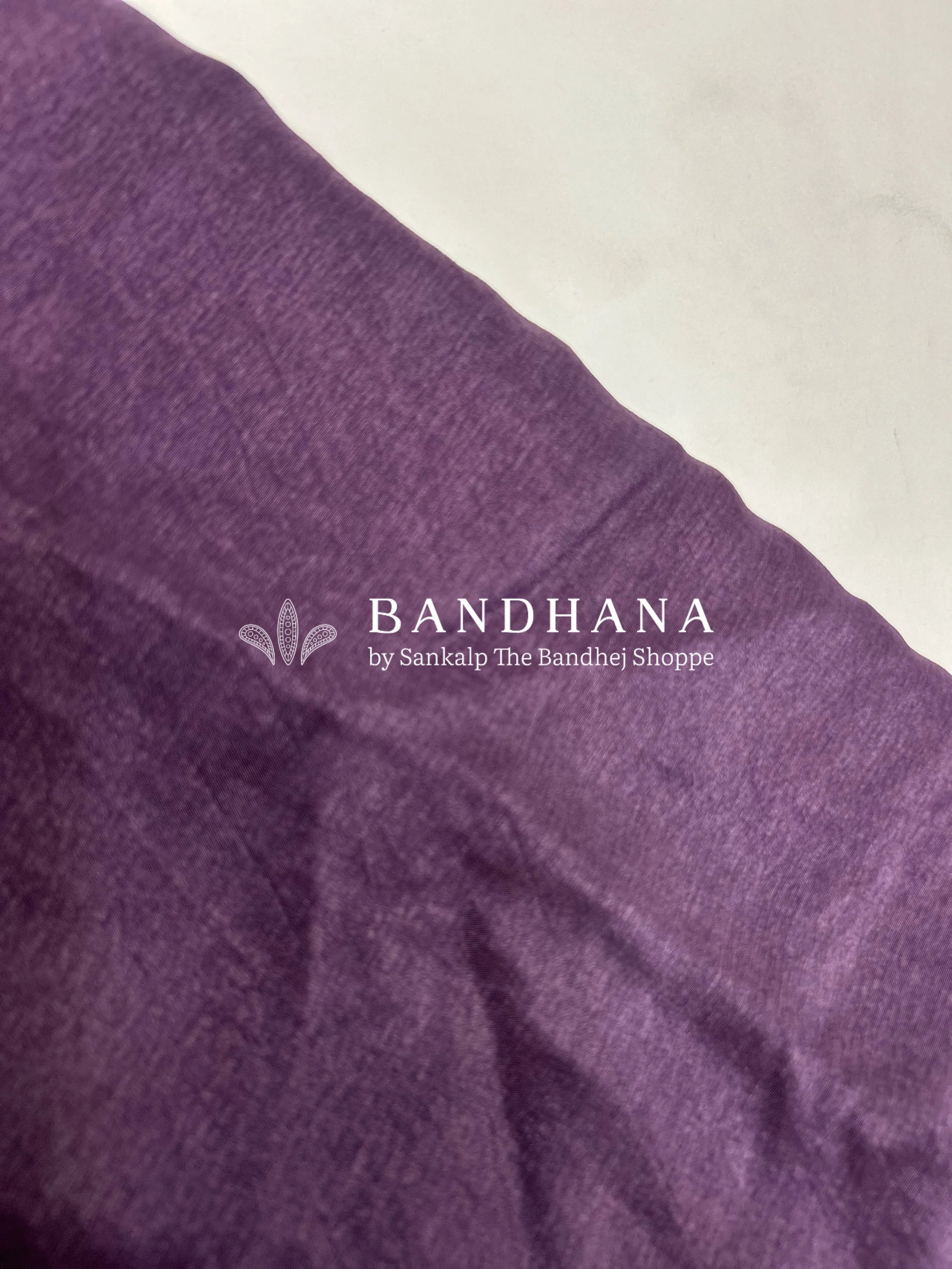 Purple Dola Silk Bandhani Dress Material mediumpurple / Dola Silk Dresses