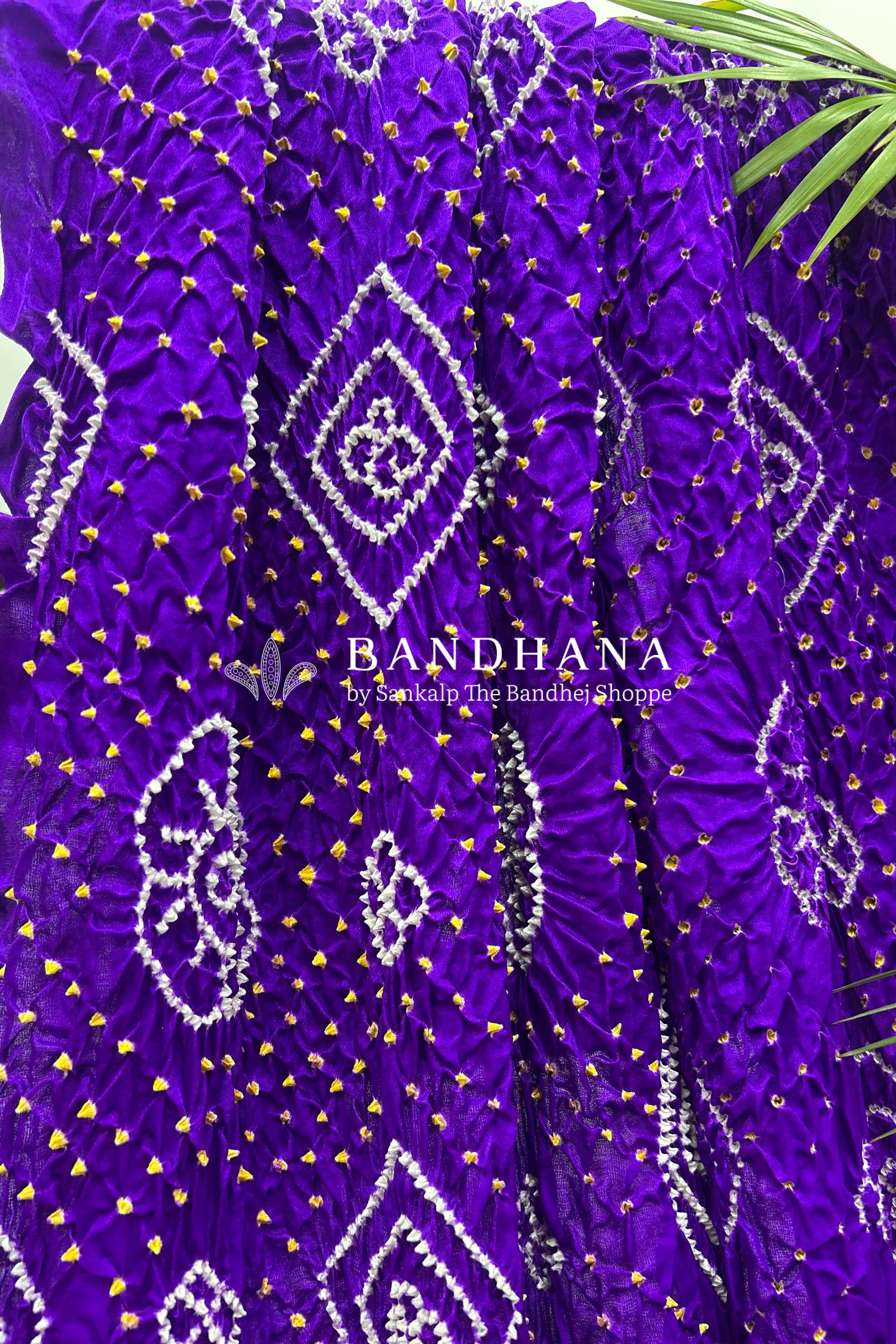 Purple Gajji Fancy Rai Bandhani Saree Sarees