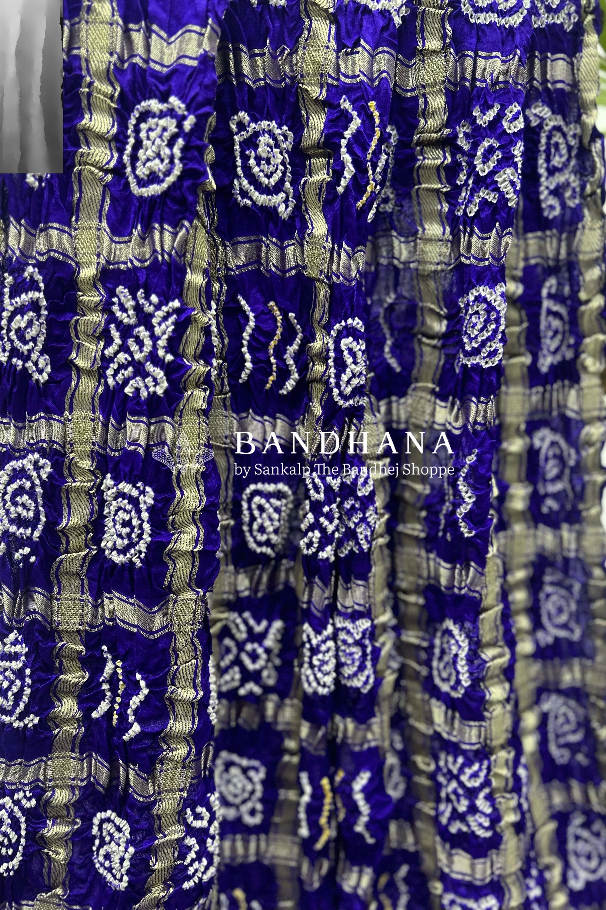 Purple Gajji Garchola Bandhani Saree Sarees