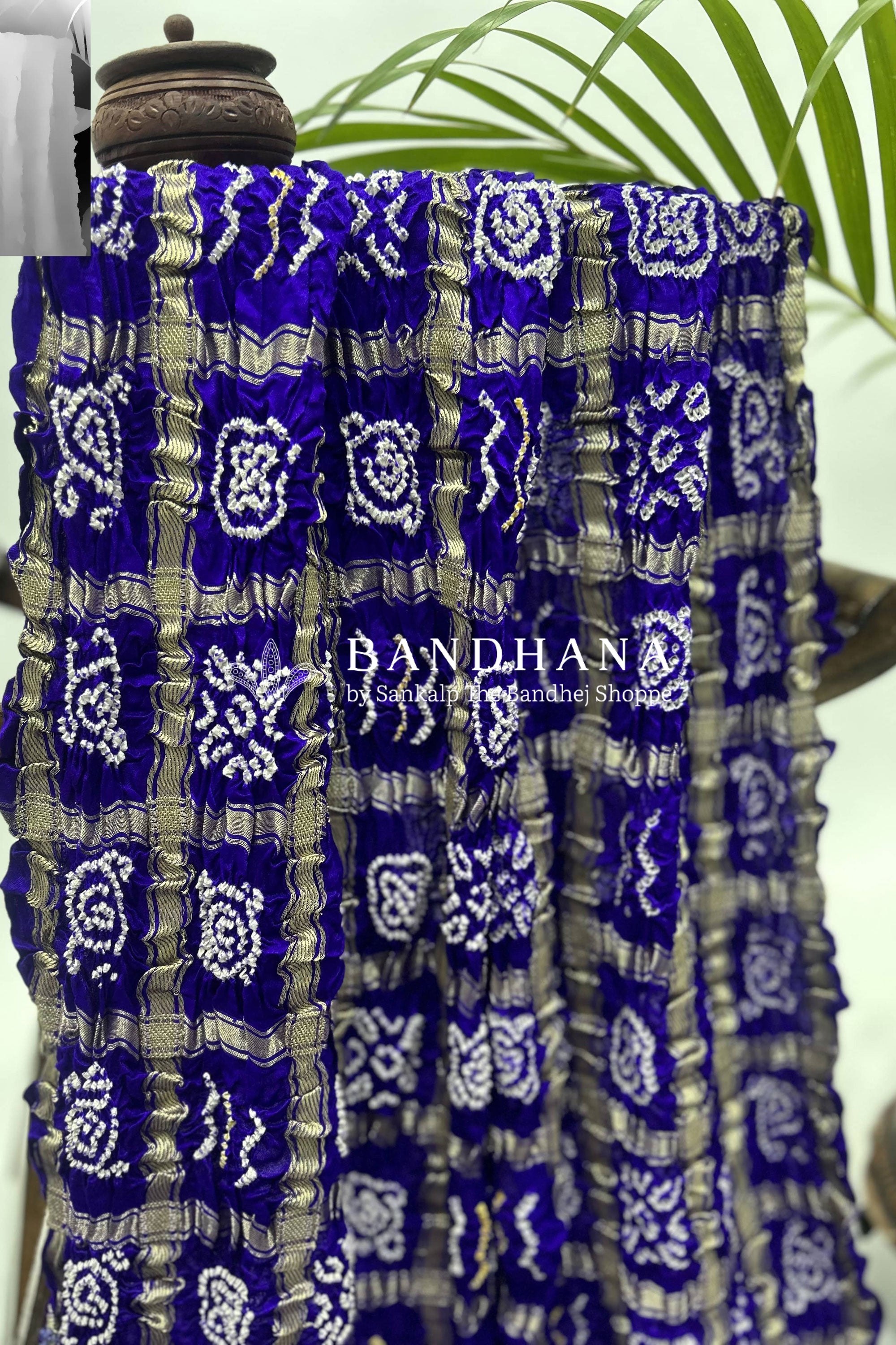 Purple Gajji Garchola Bandhani Saree Sarees