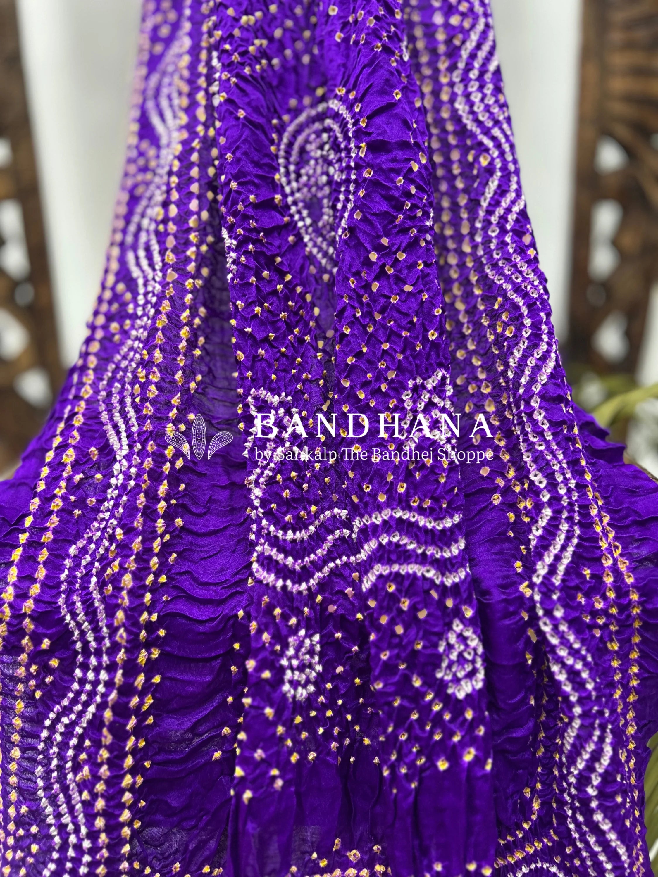 Purple Gajji Silk Chandrakani Dupatta Dupattas