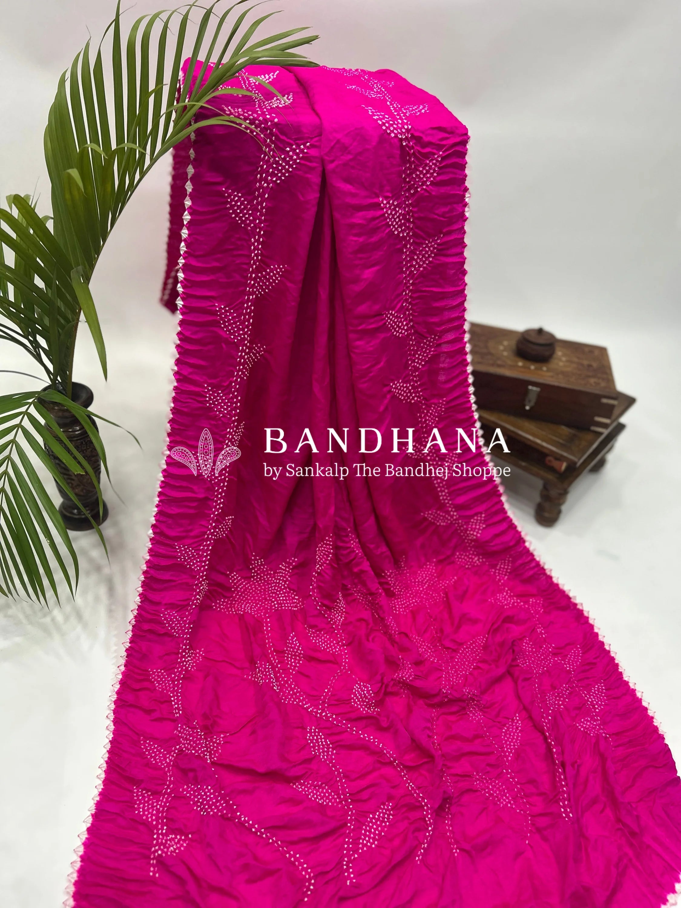 Rani Gajji Designer Bandhani Saree Sarees