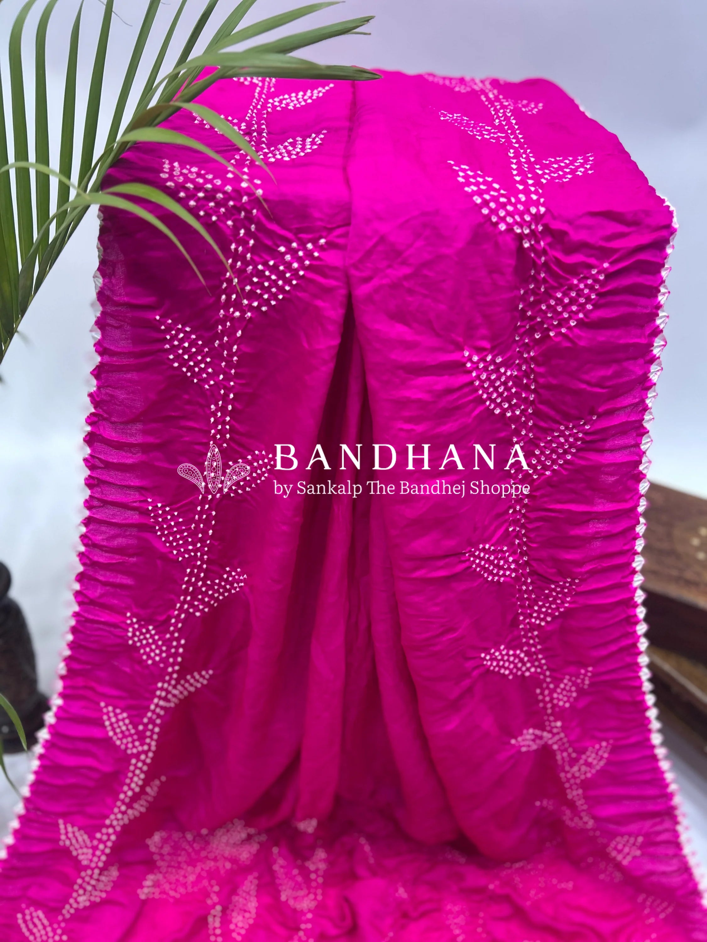 Rani Gajji Designer Bandhani Saree Sarees
