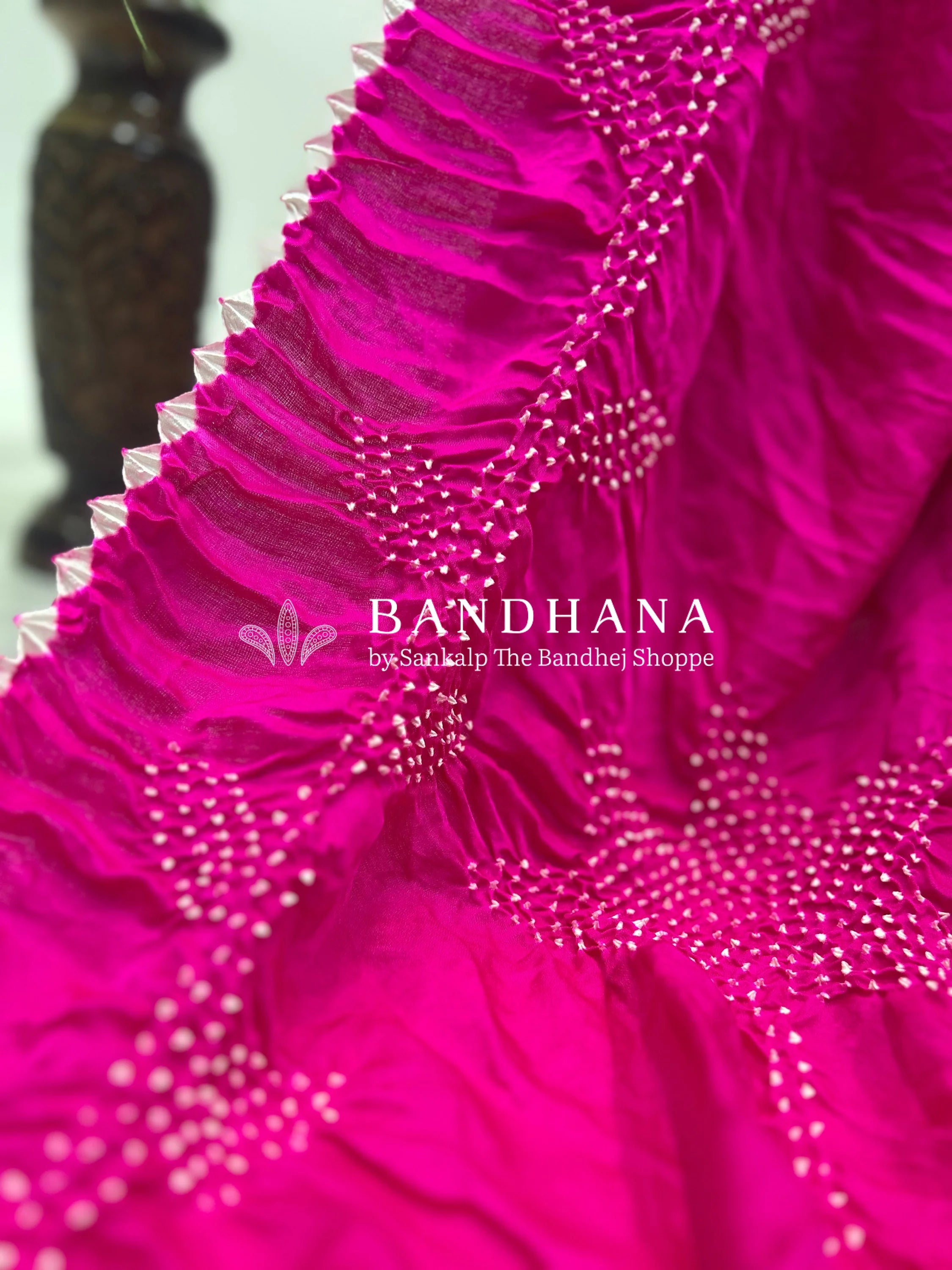 Rani Gajji Designer Bandhani Saree Sarees