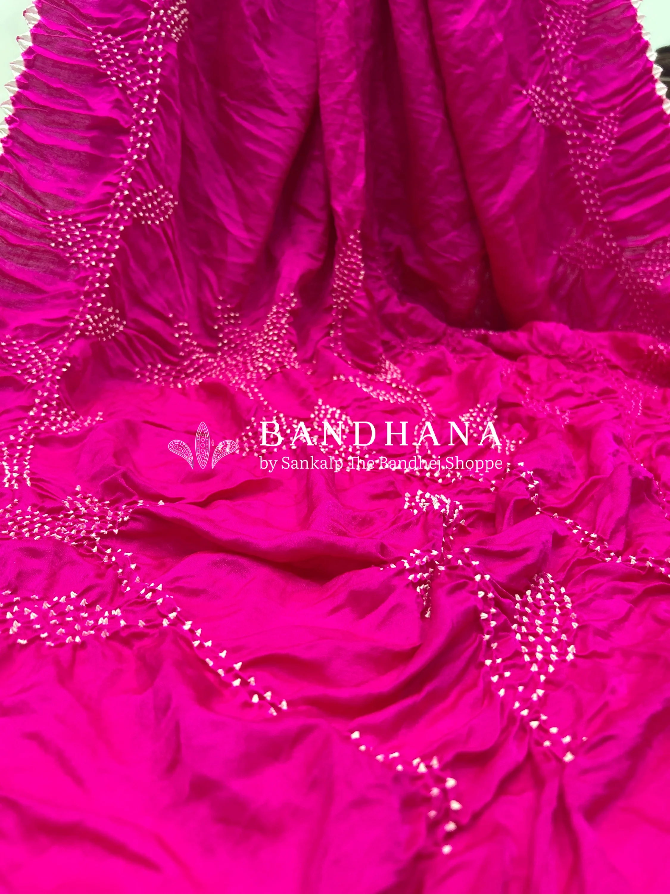 Rani Gajji Designer Bandhani Saree Sarees