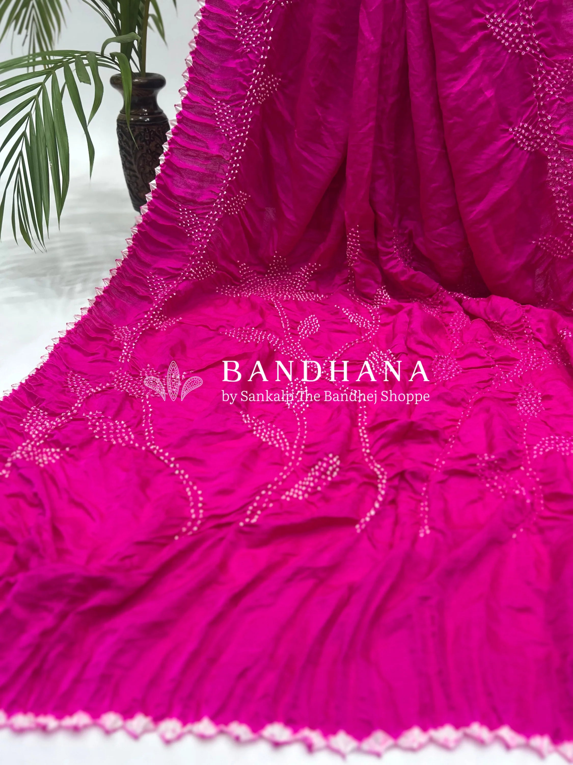 Rani Gajji Designer Bandhani Saree Sarees