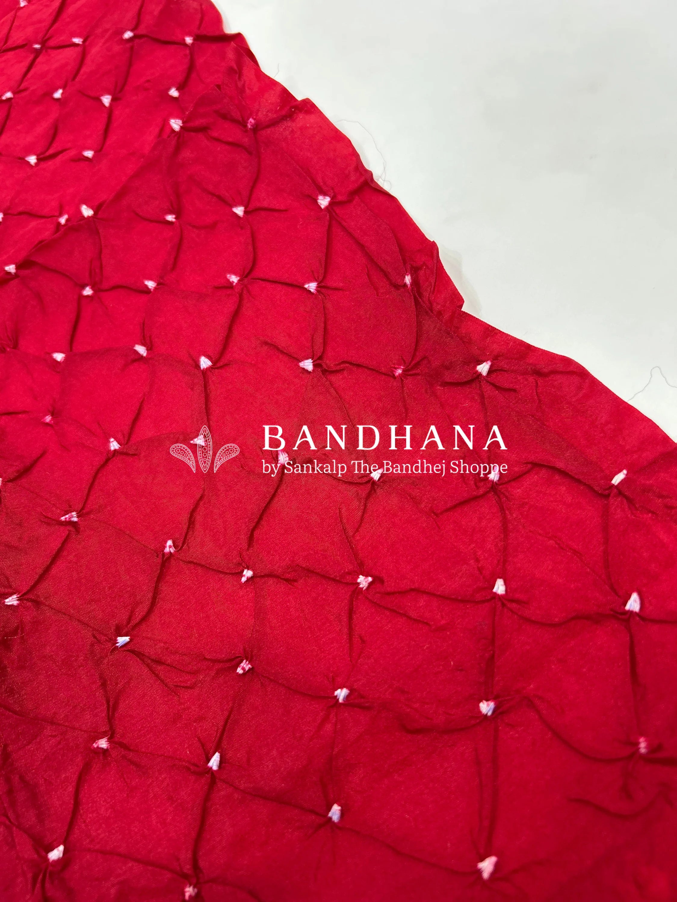 Rani & Red Art Dupion Butta Bandhani Dress Material deeppink / Art Silk Dresses