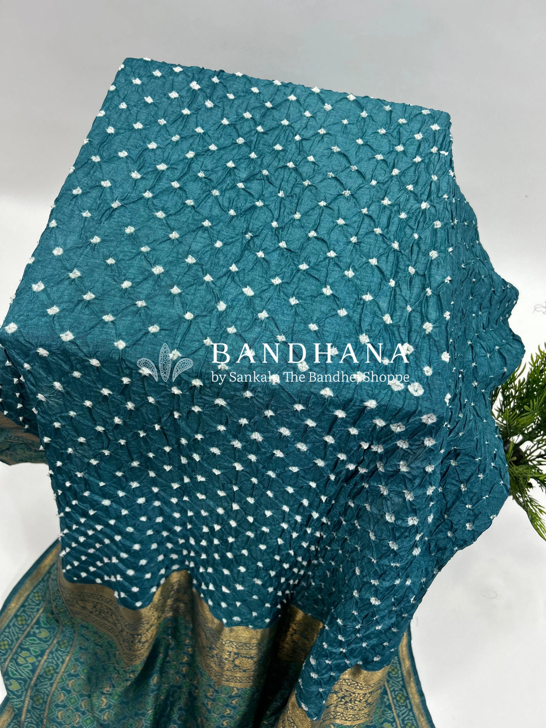 Sky Blue Color Malai Silk Single Dot Bandhani Saree skyblue / Malai Silk Sarees