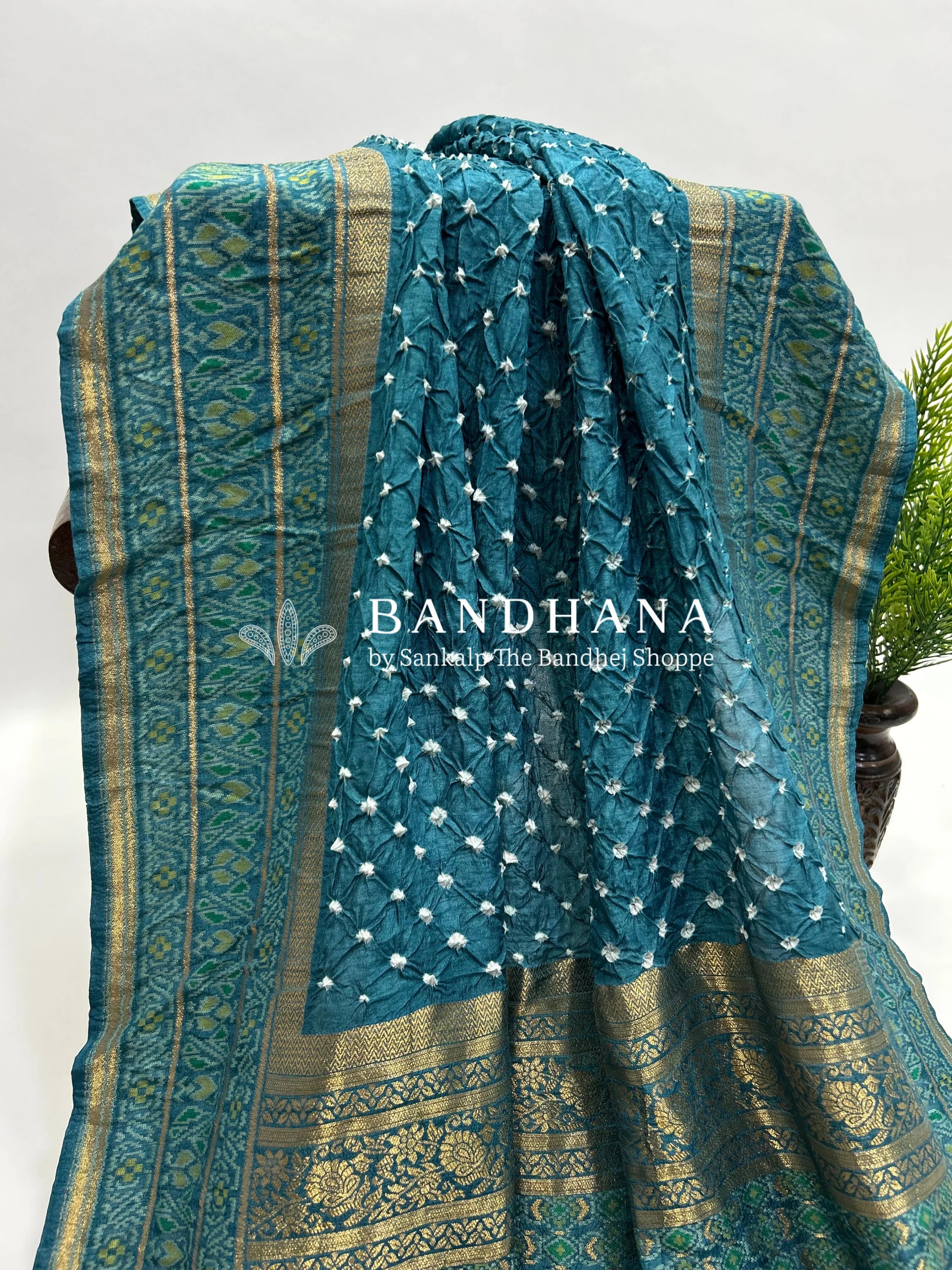 Sky Blue Color Malai Silk Single Dot Bandhani Saree skyblue / Malai Silk Sarees
